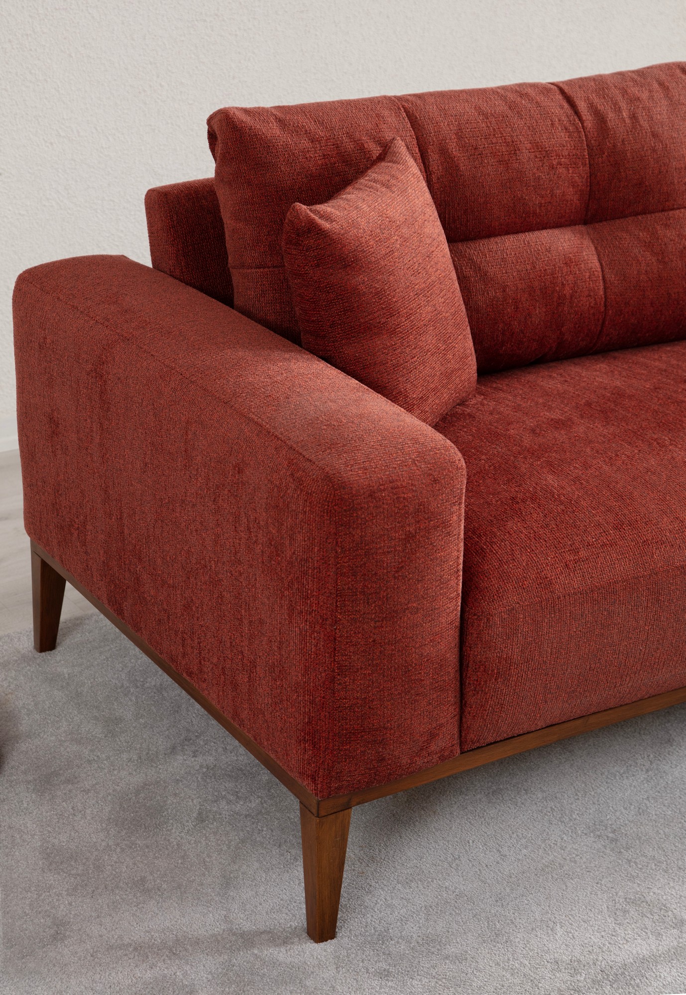 Sinor 3-seater sofa bed Red