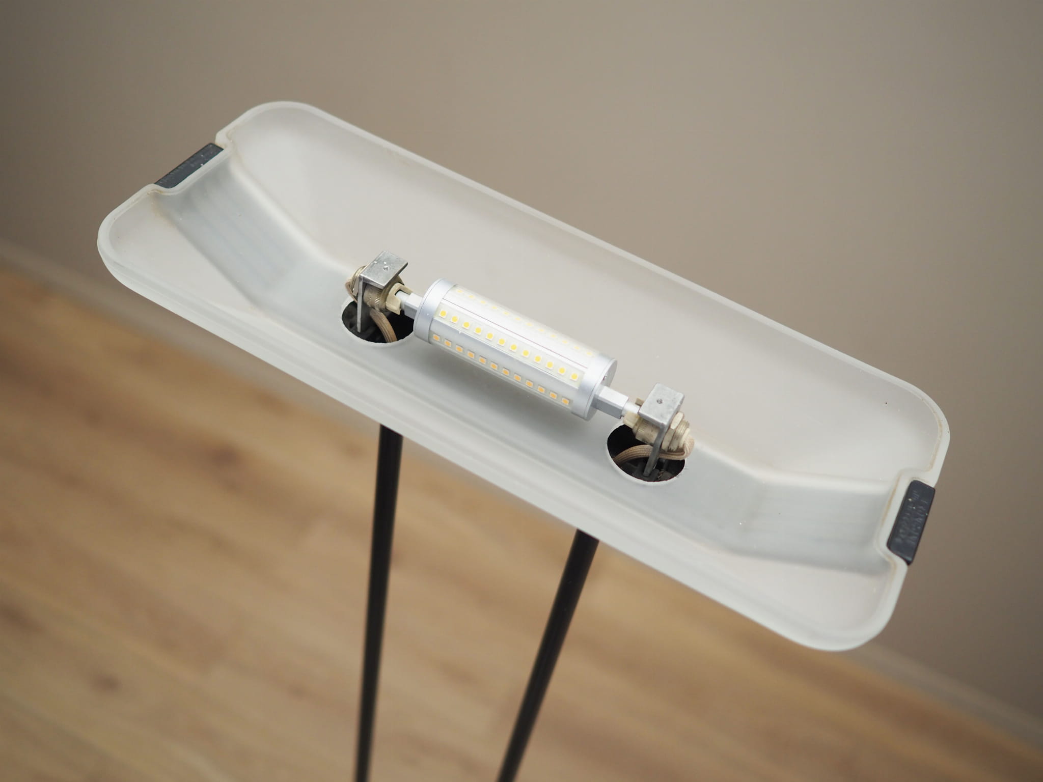 Floor lamp Metal Glass 1970s