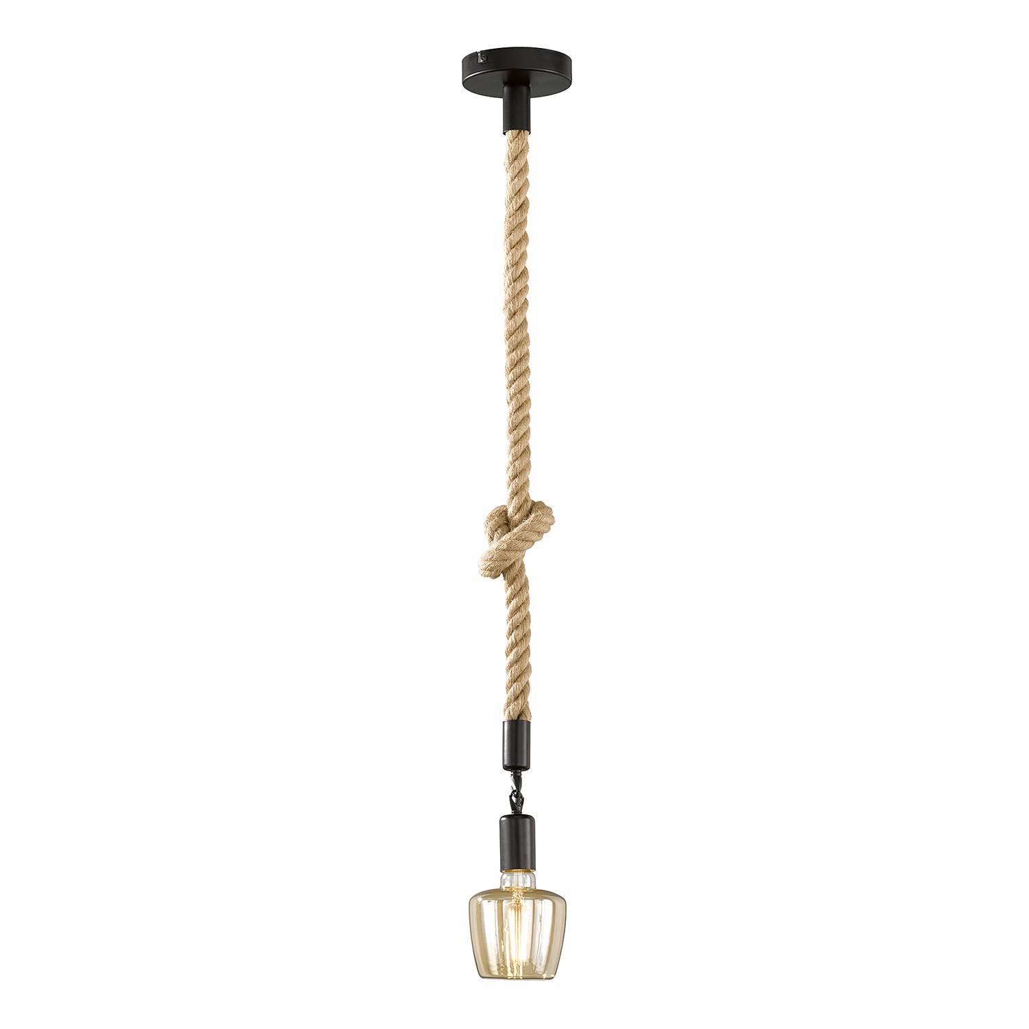 Pendelleuchte Rope II Schwarz