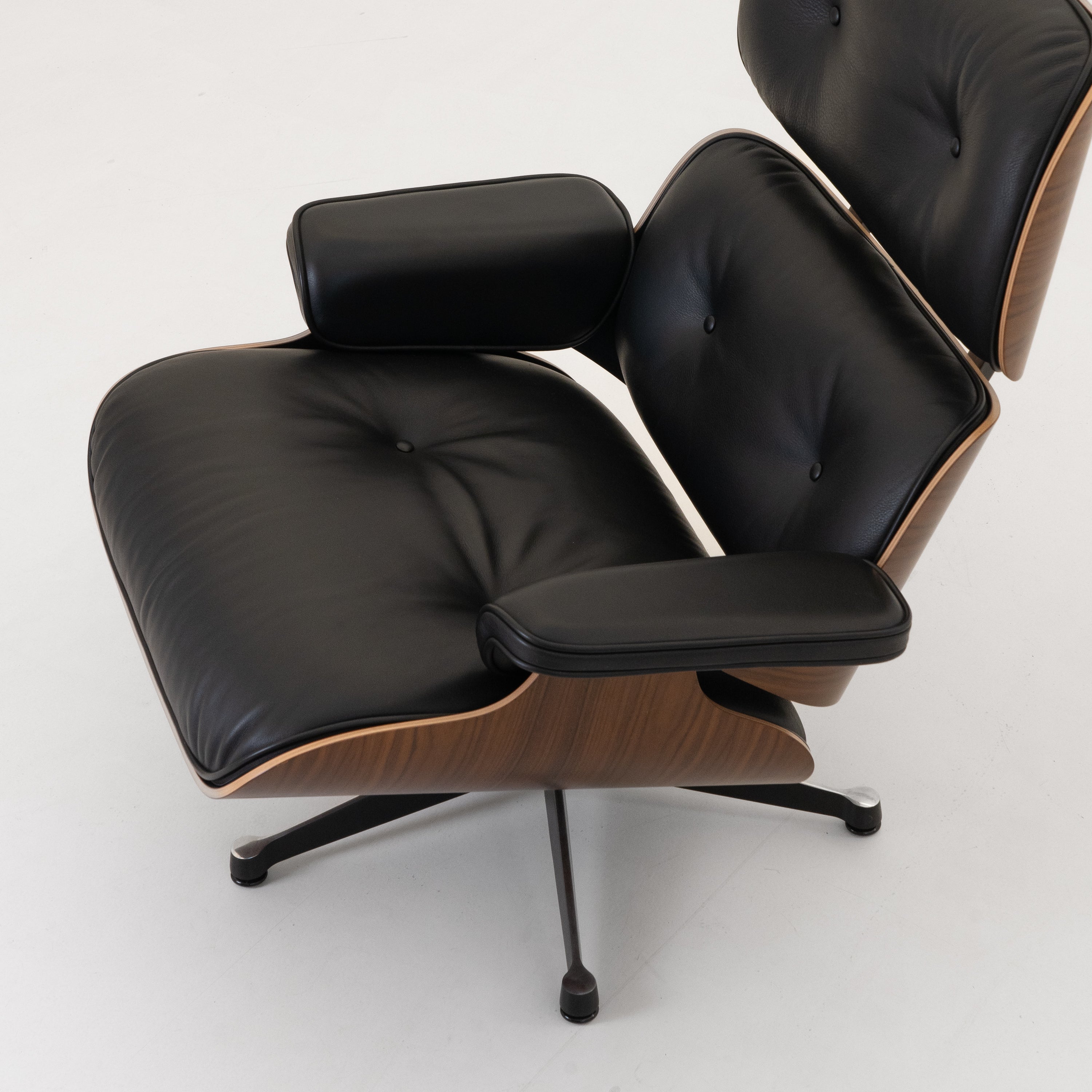 Eames Lounge Chair mit Ottoman Palisander Schwarz