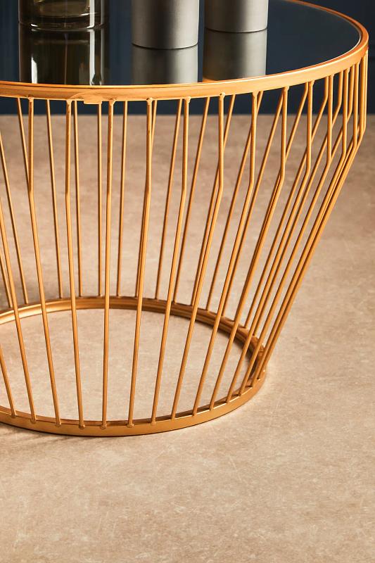 Avantis Gold Finish Tapered Design Beistelltisch
