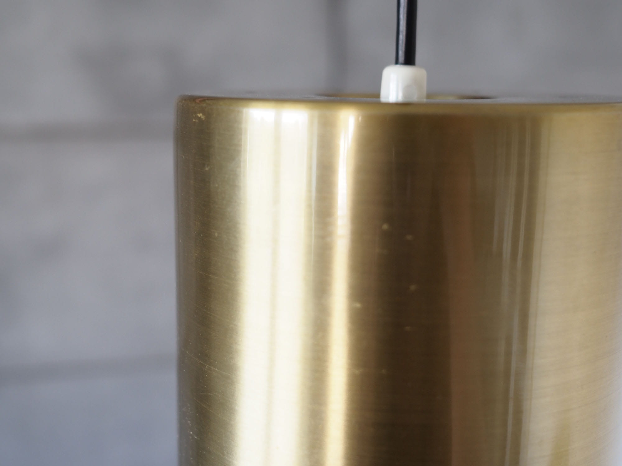 Vintage pendant lamp glass metal gold 1960s