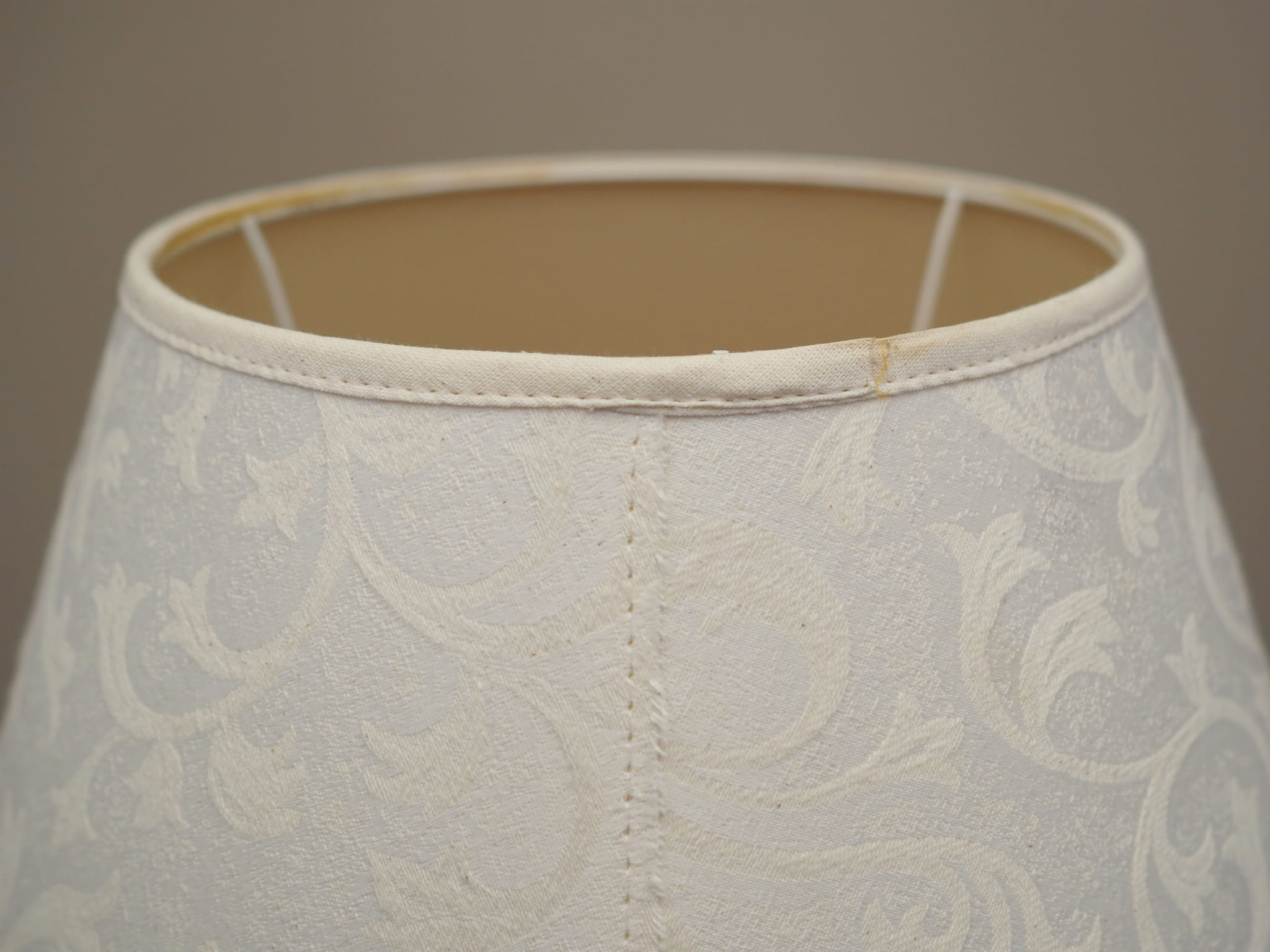 Vintage Stehleuchte Metall Textil Weiß 1970er Jahre
