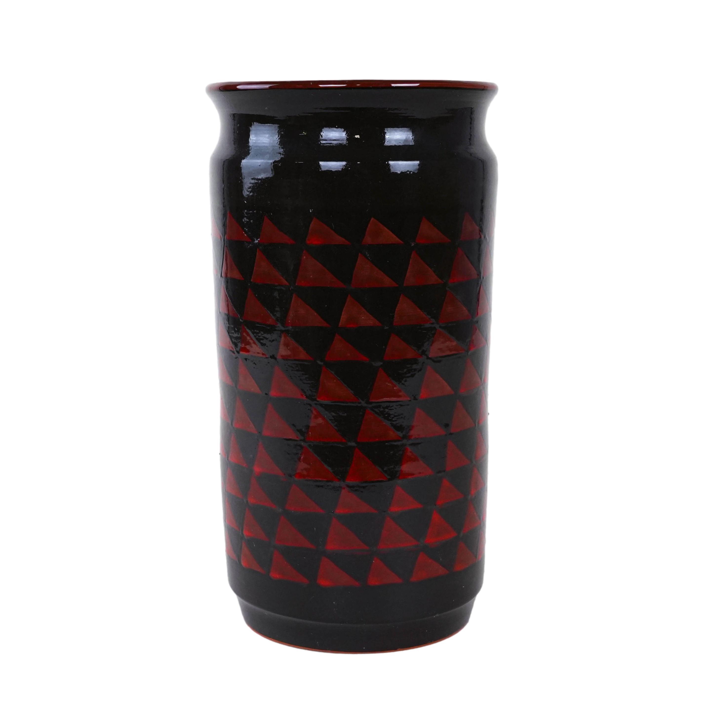Vaso in ceramica rosso