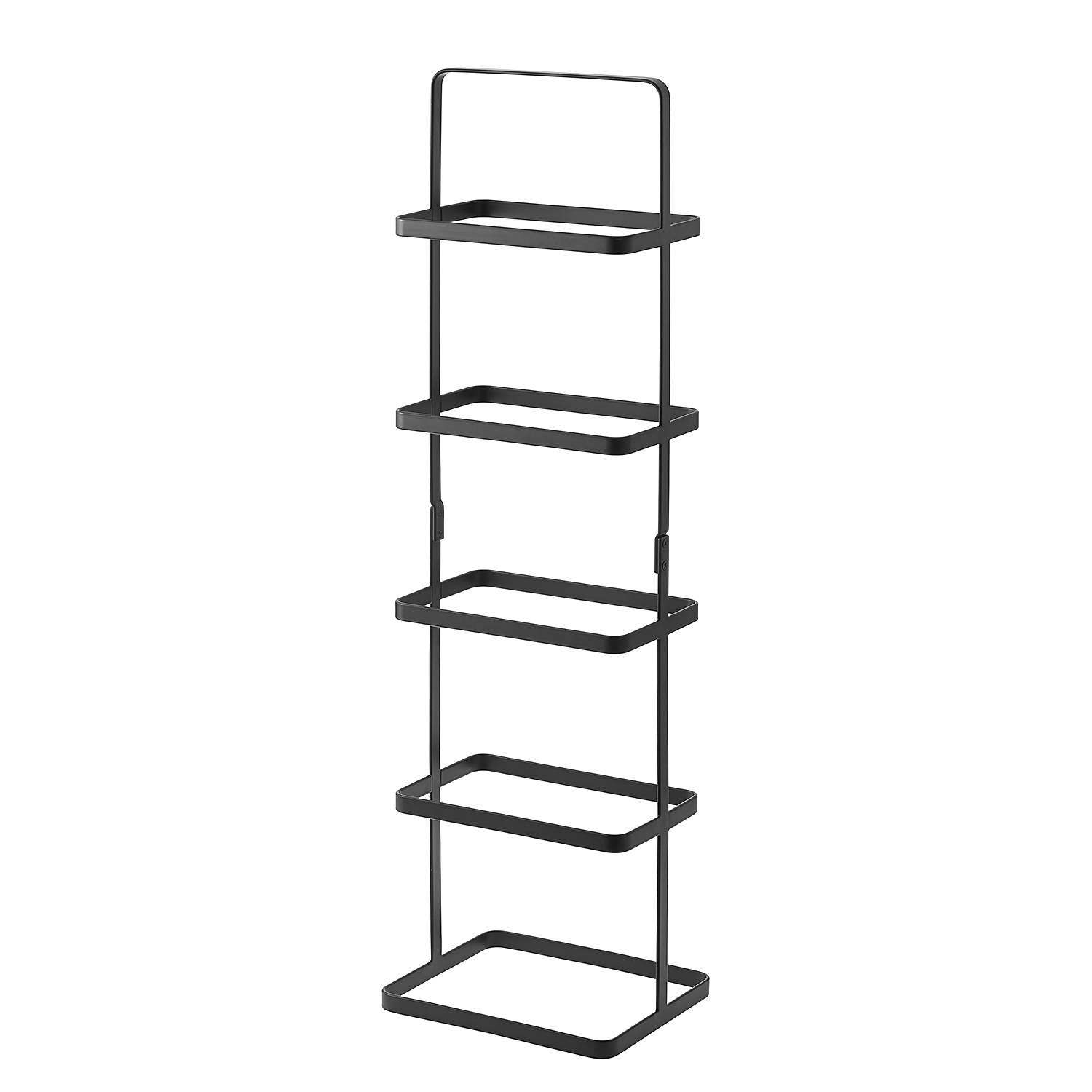 Schuhregal Tower Rack Stahl Schwarz 22 x 78 cm