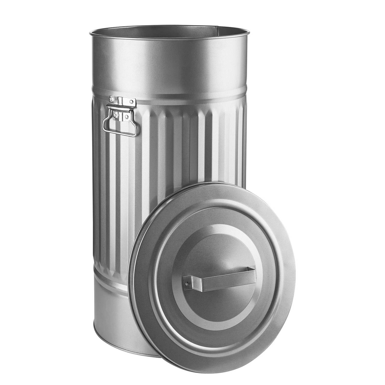 Mülltonne Oskar ZINC Zink Silber Silber