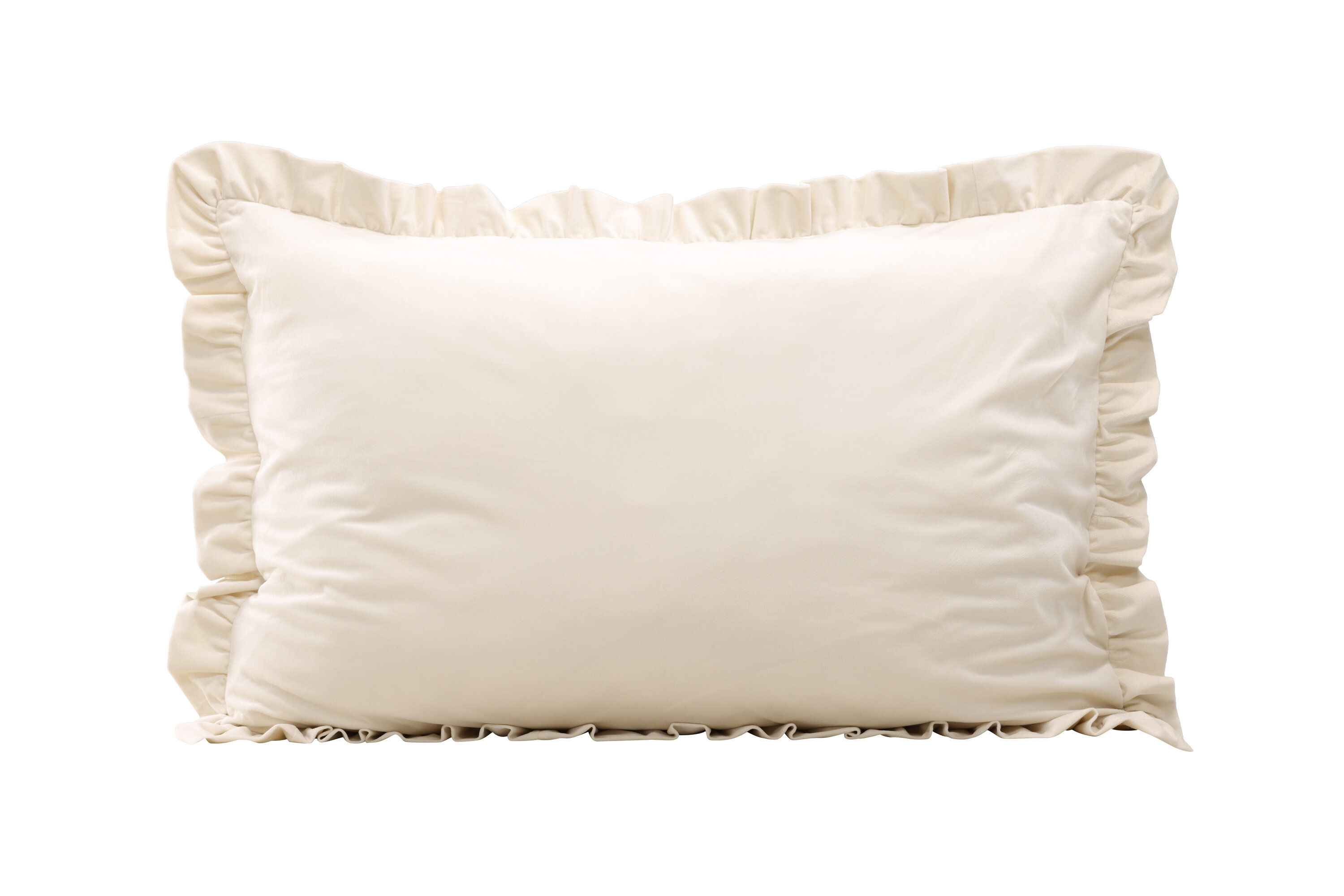 Hailey Pillowcase Poly Velvet White 70×100cm
