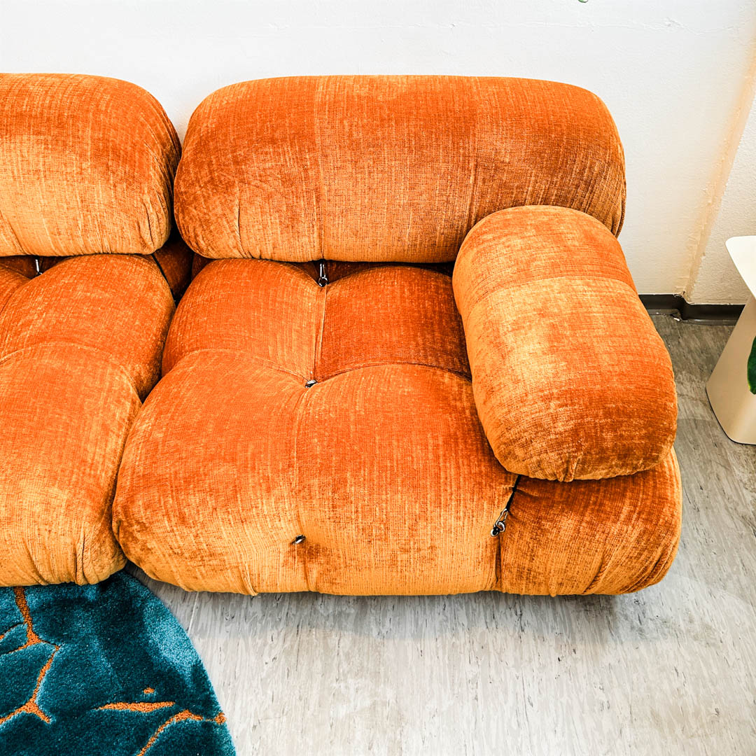 Camaleonda Sofa Chenille Stoff Orange Curry