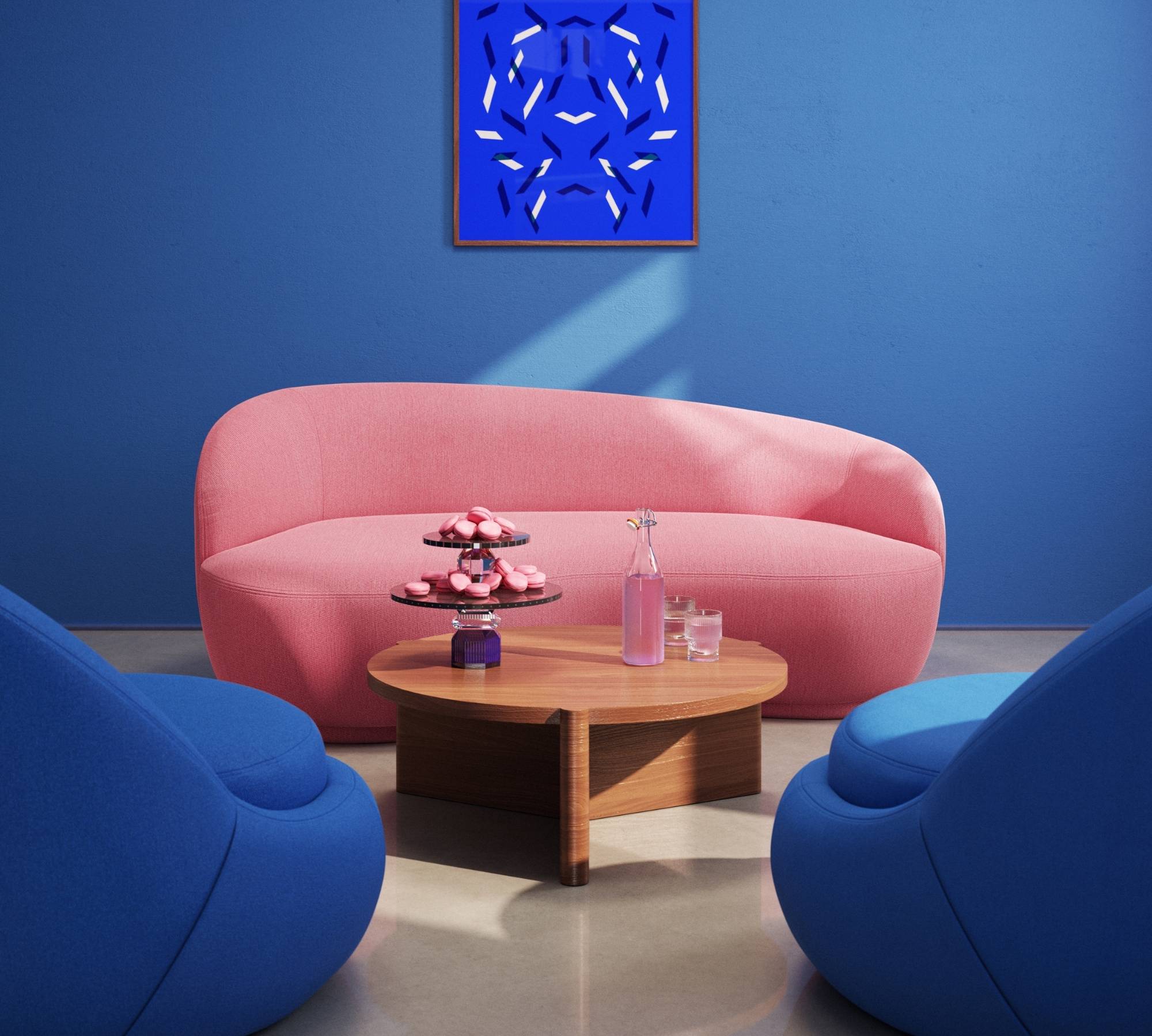 Rose 2,5-Sitzer Sofa Firenze Bubblegum
