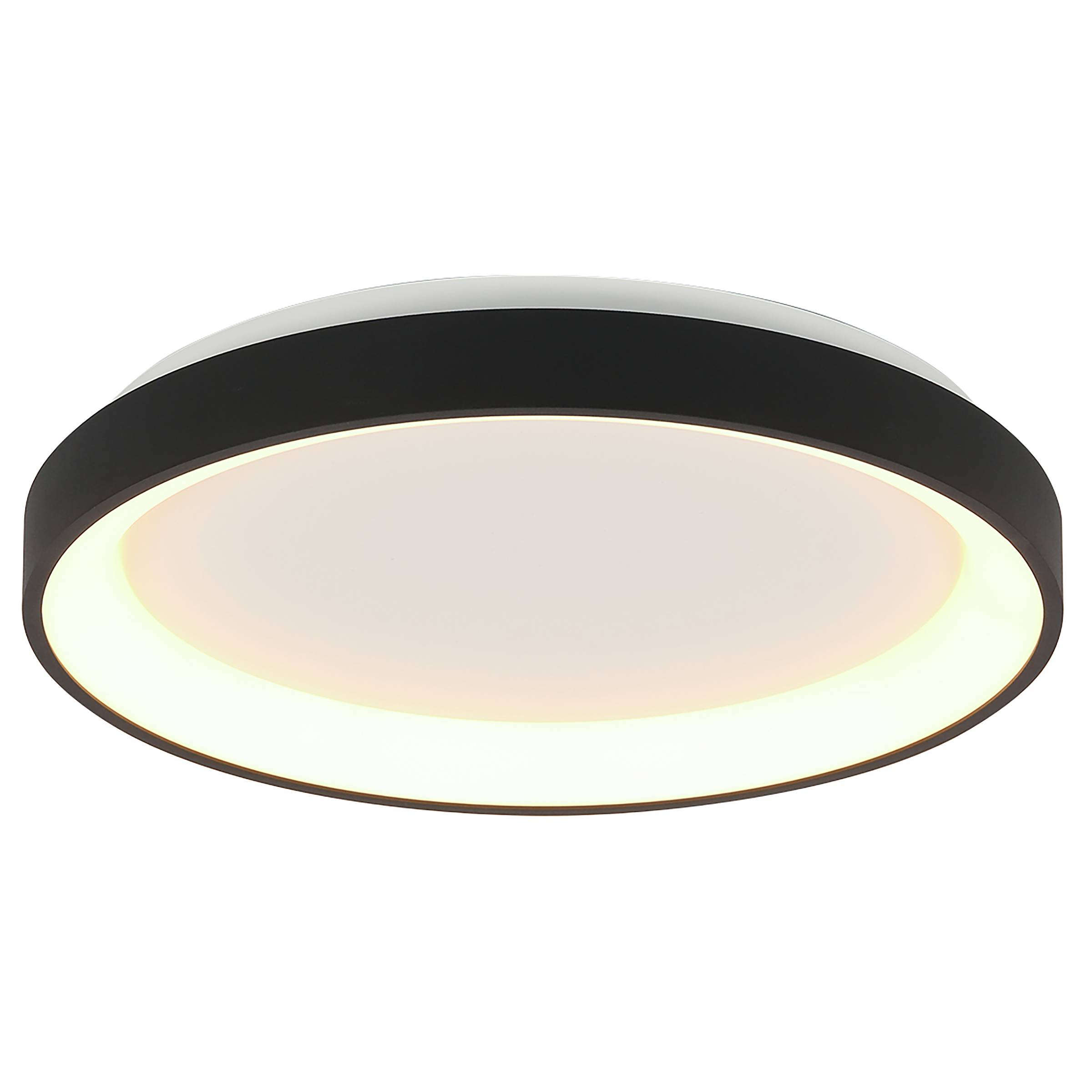 Ringlede Deckenleuchte Schwarz