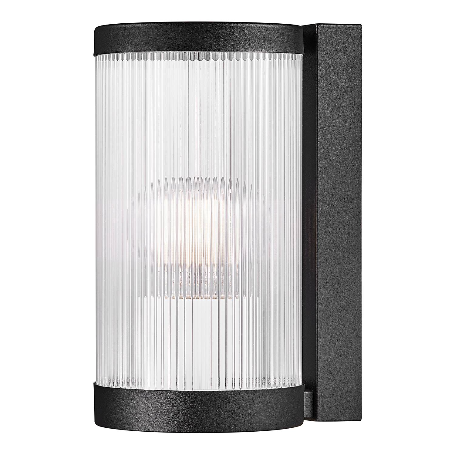 1-Flammig Wandleuchte Coupar Aluminium PVC Schwarz