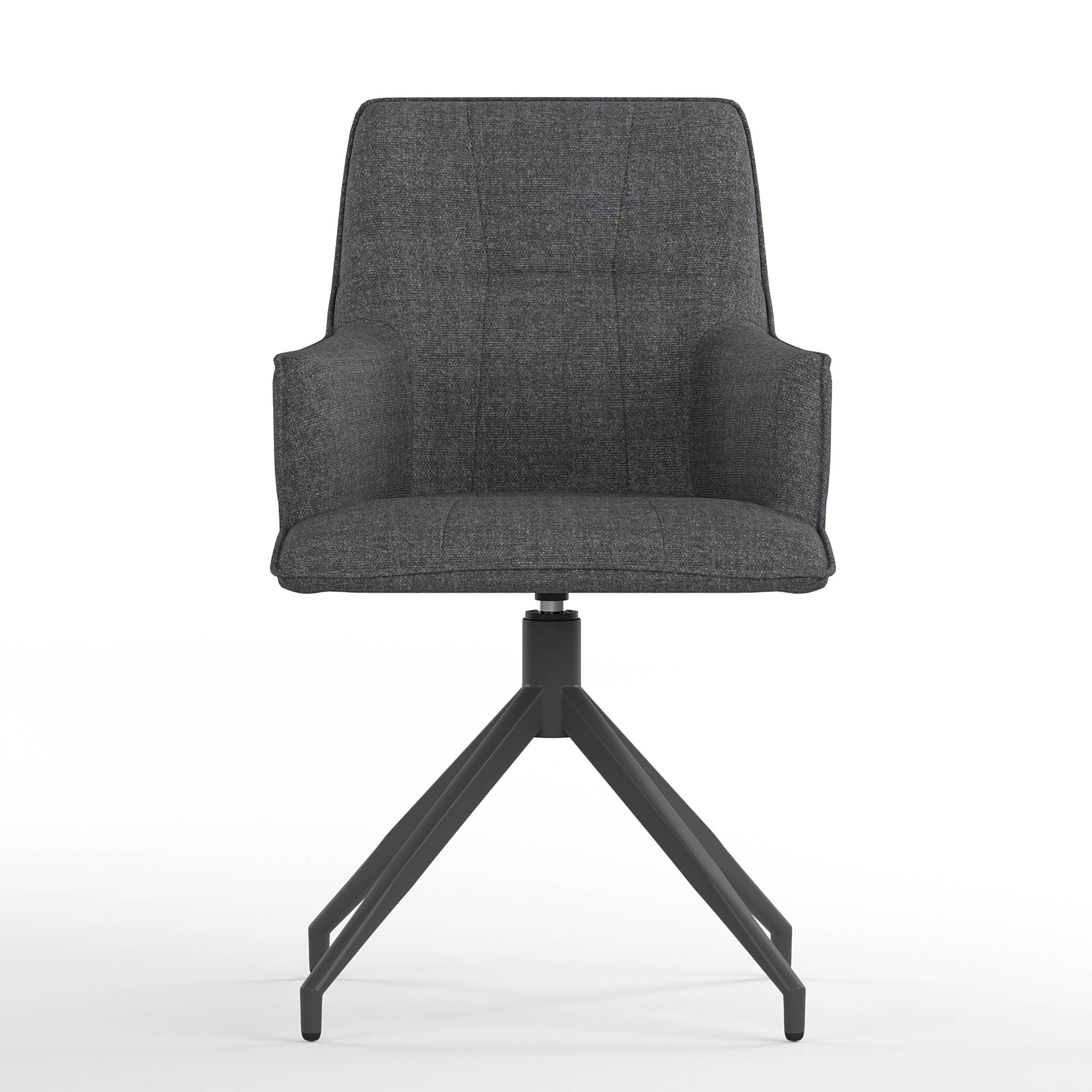 Mavi Gartenstuhl mit Armlehnen Stahl Polyester Dunkelgrau