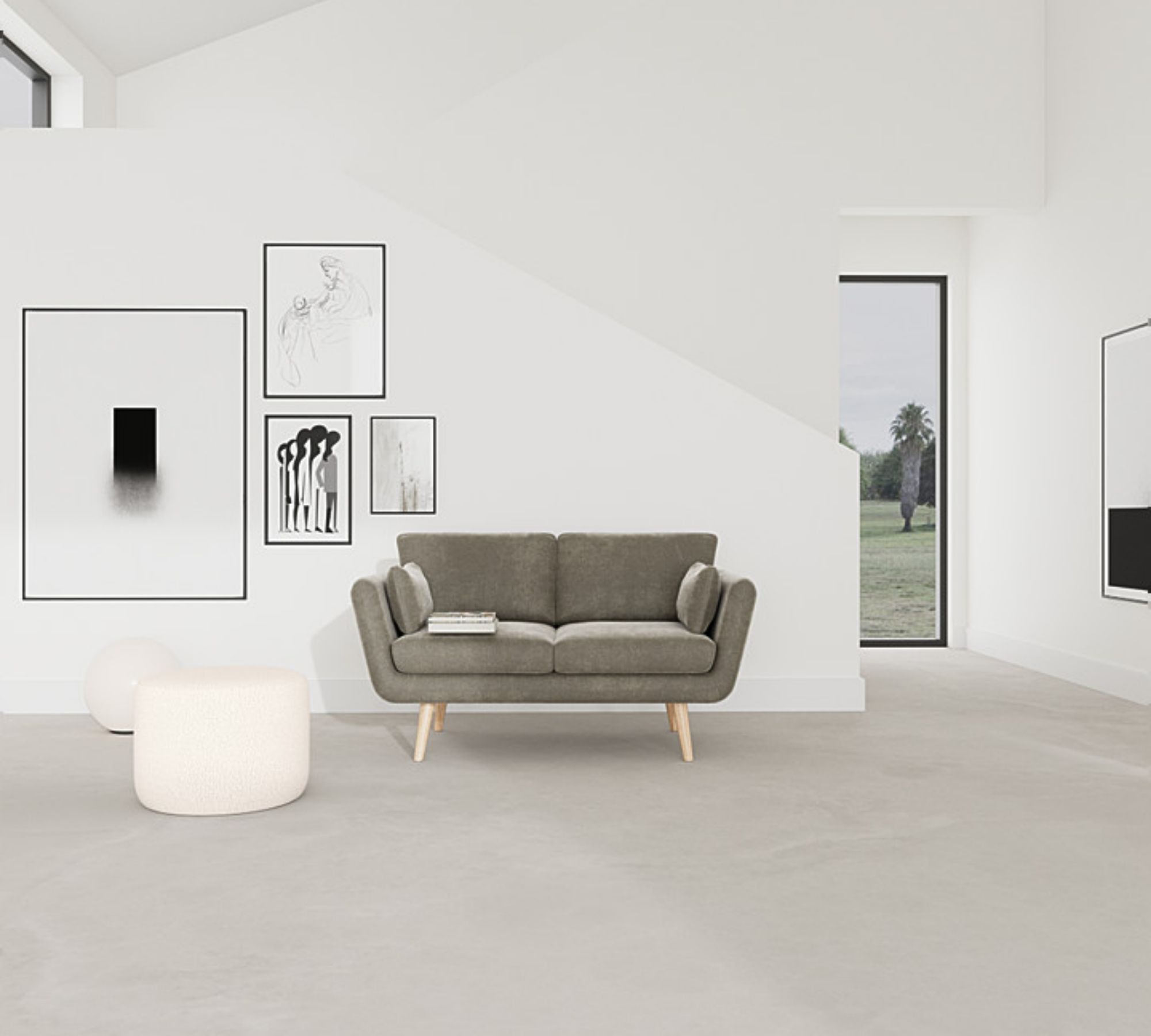 Sigrid Sofa 2-Sitzer Planet Grey Green