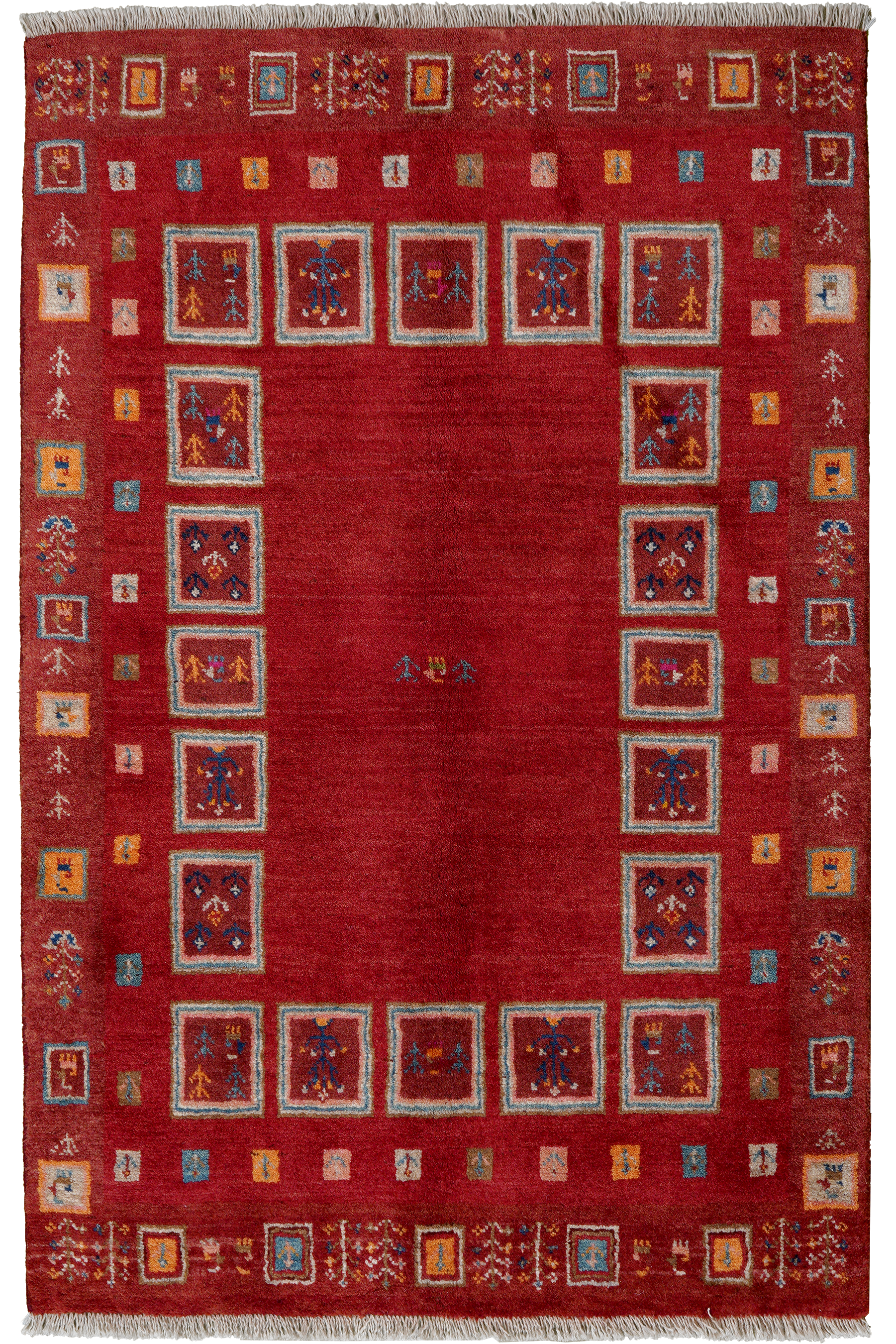 Rizbaf Gabbeh rug wool red