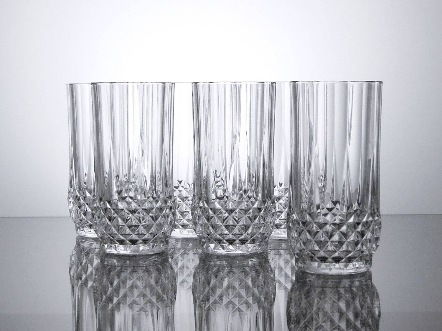 Long drink glass Longchamp Eclat Set of 6 Clear glass Transparent