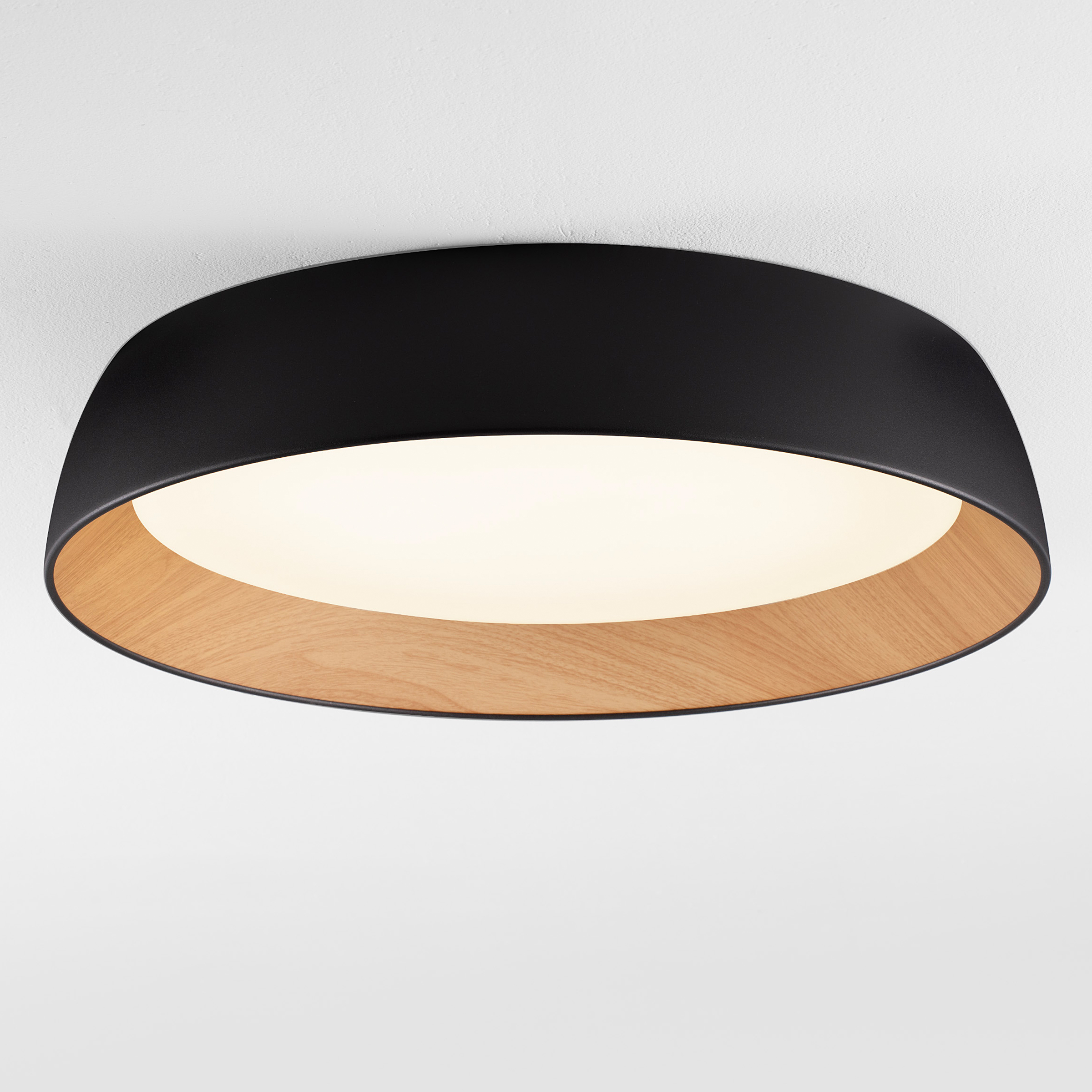 Sigi ceiling light Aluminum Acrylic glass Black Ø 60 cm