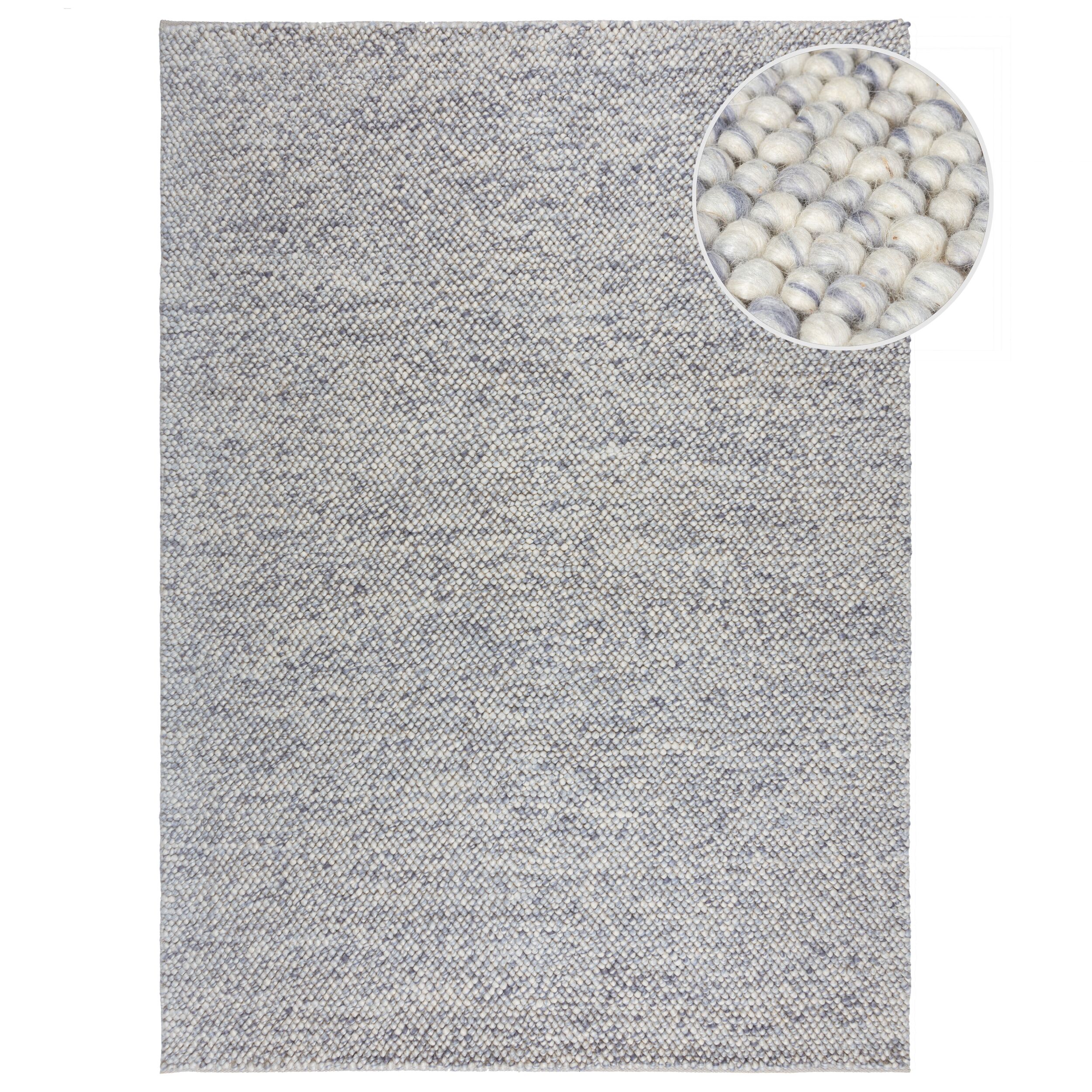 Minerals Teppich Wolle Blau 80x150cm