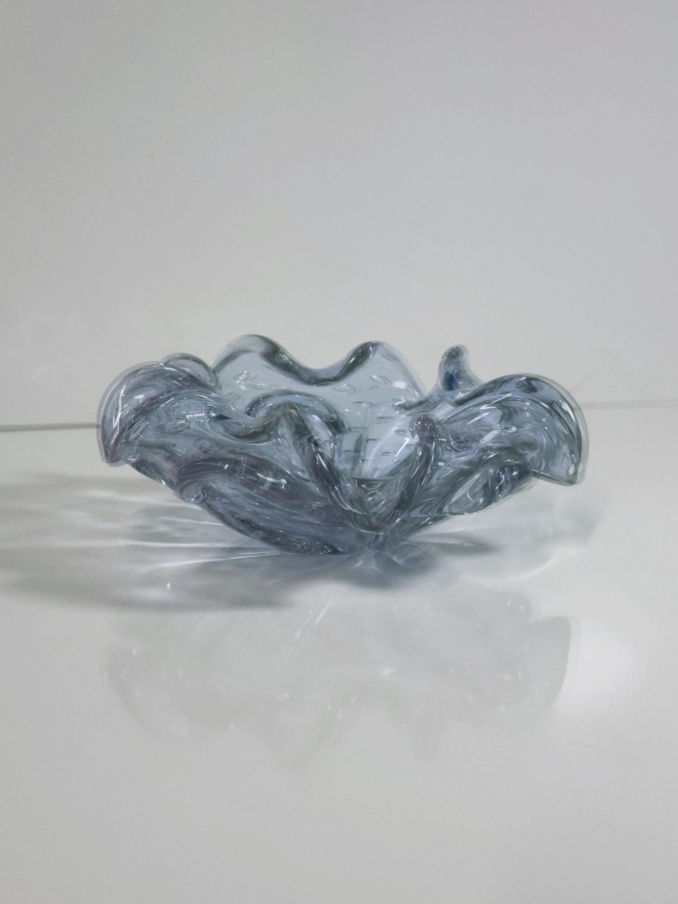 Vintage Ashtray Alexandrite Glass Lilac 50s