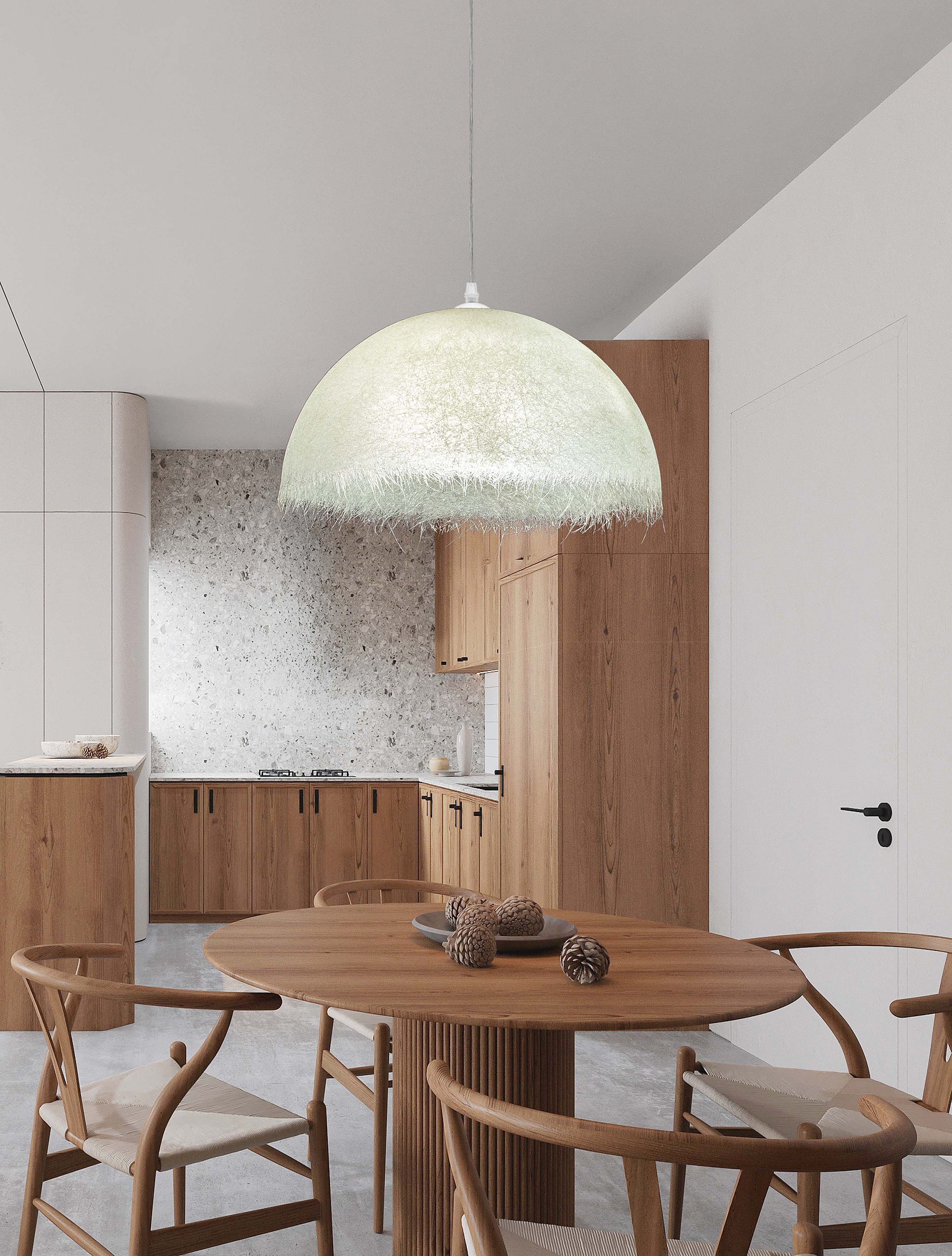 Lalu Pendelleuchte Fiberglas Weiß Ø60cm