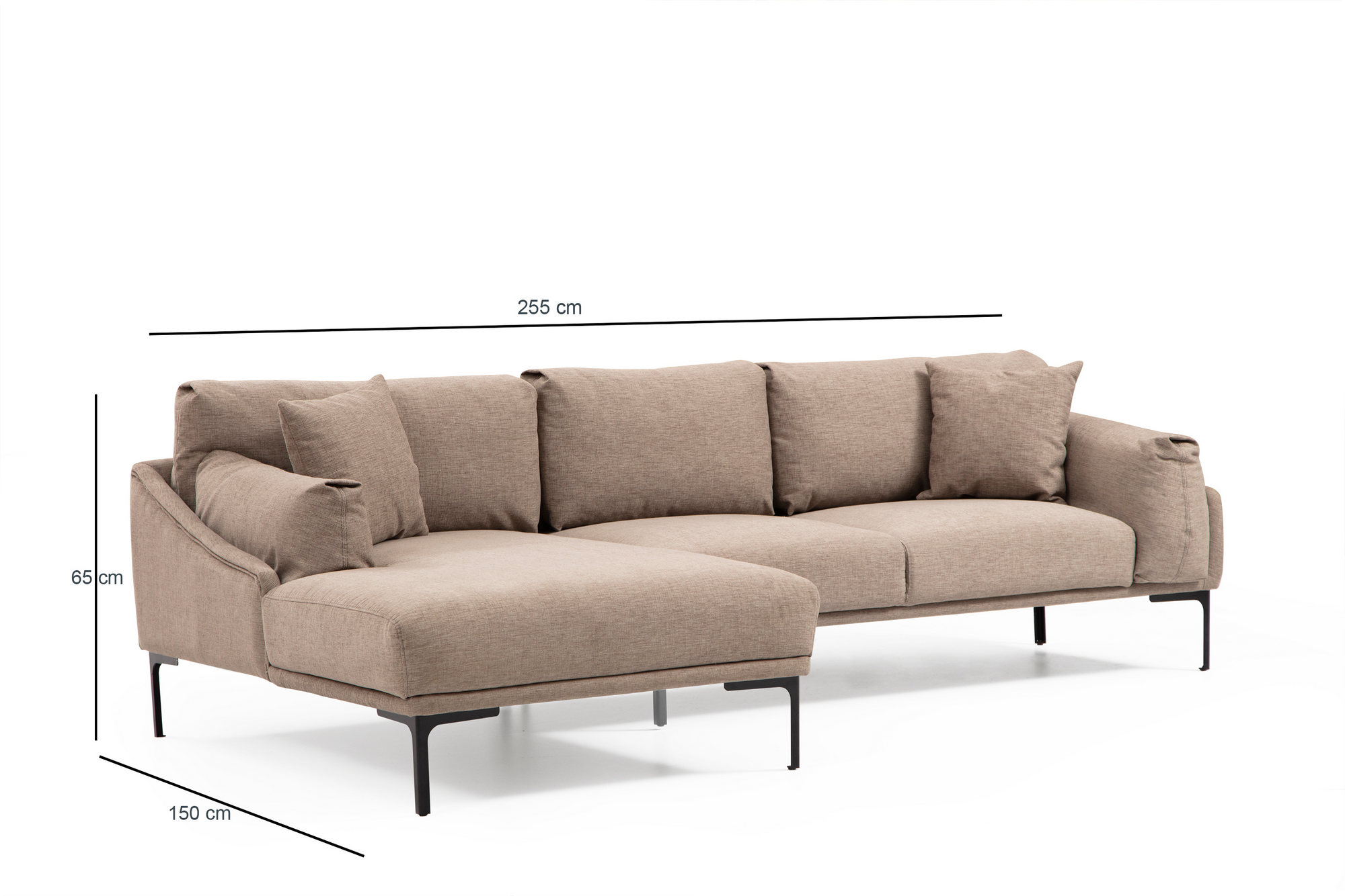 Leo Links corner sofa light brown