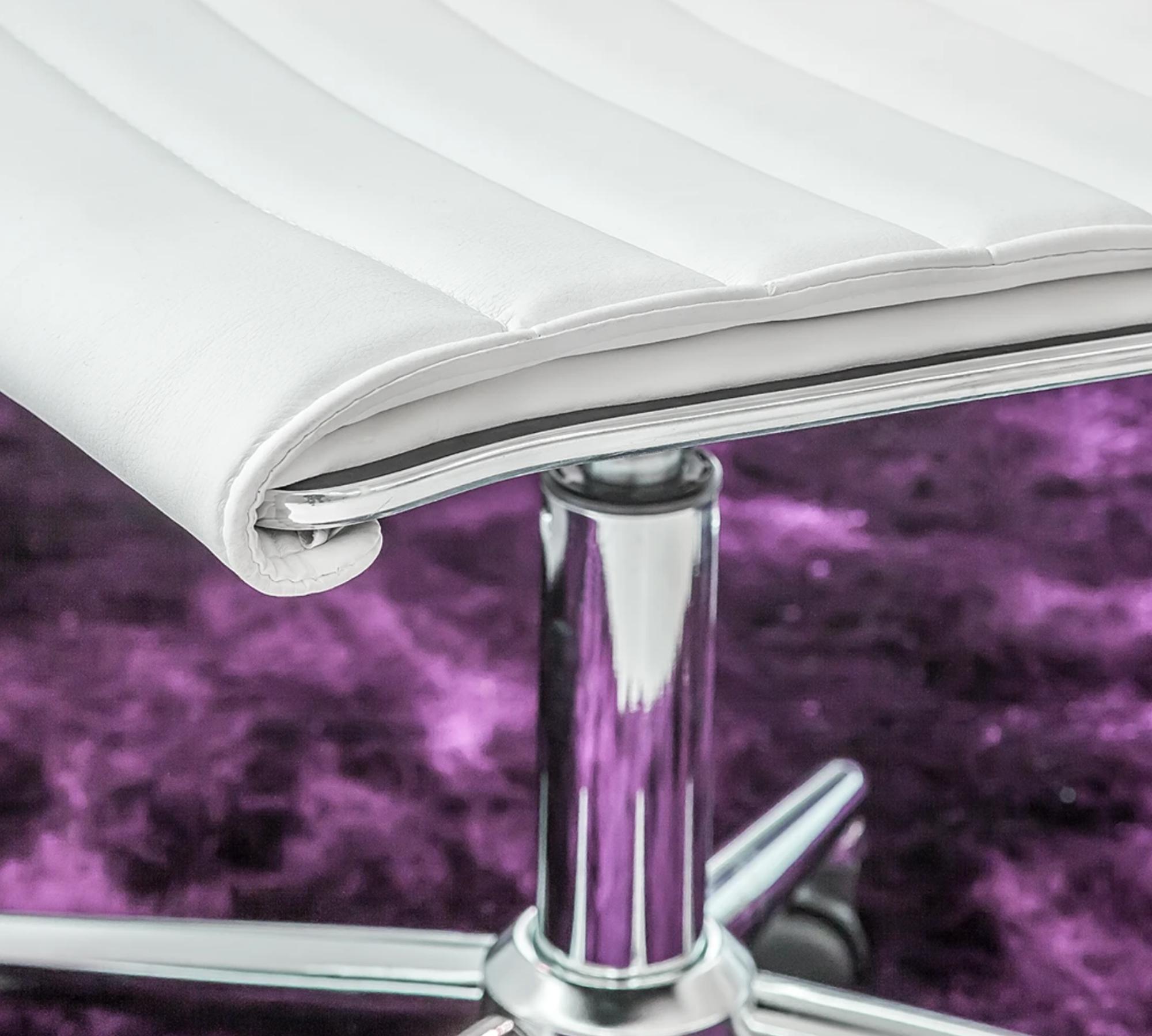 Office swivel chair Vegan leather White