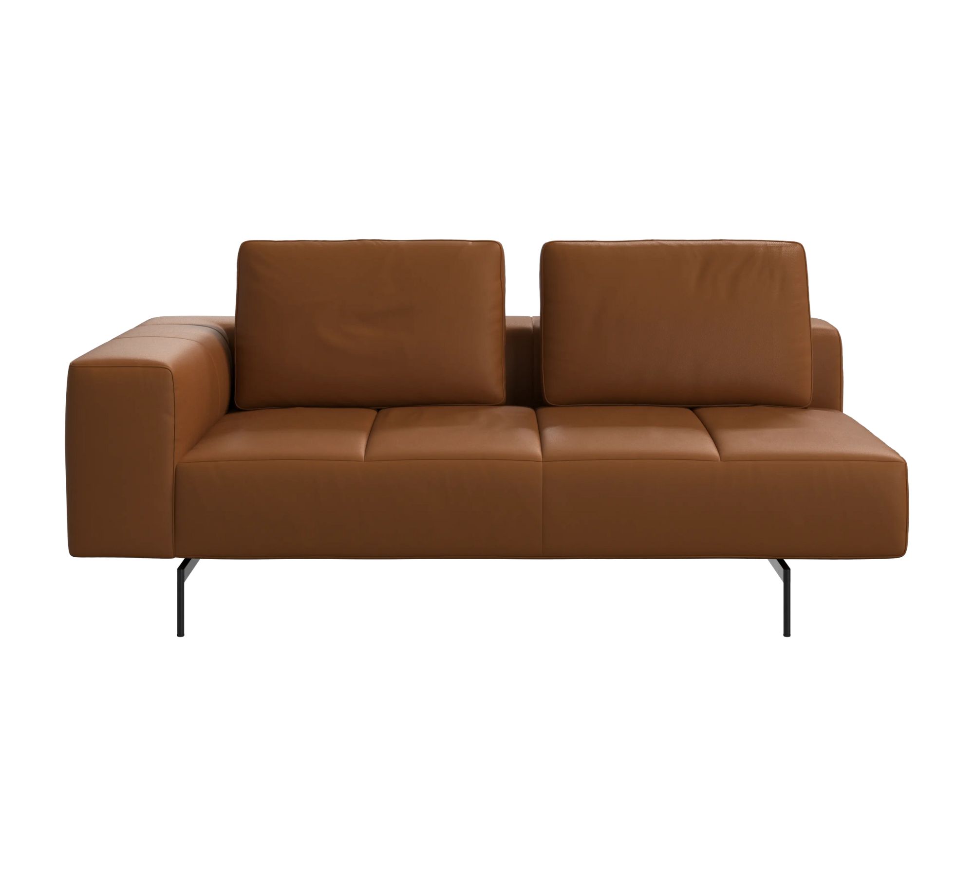 Amsterdam Sofa 2,5-Sitzer Nordic Grain Leder Karamell