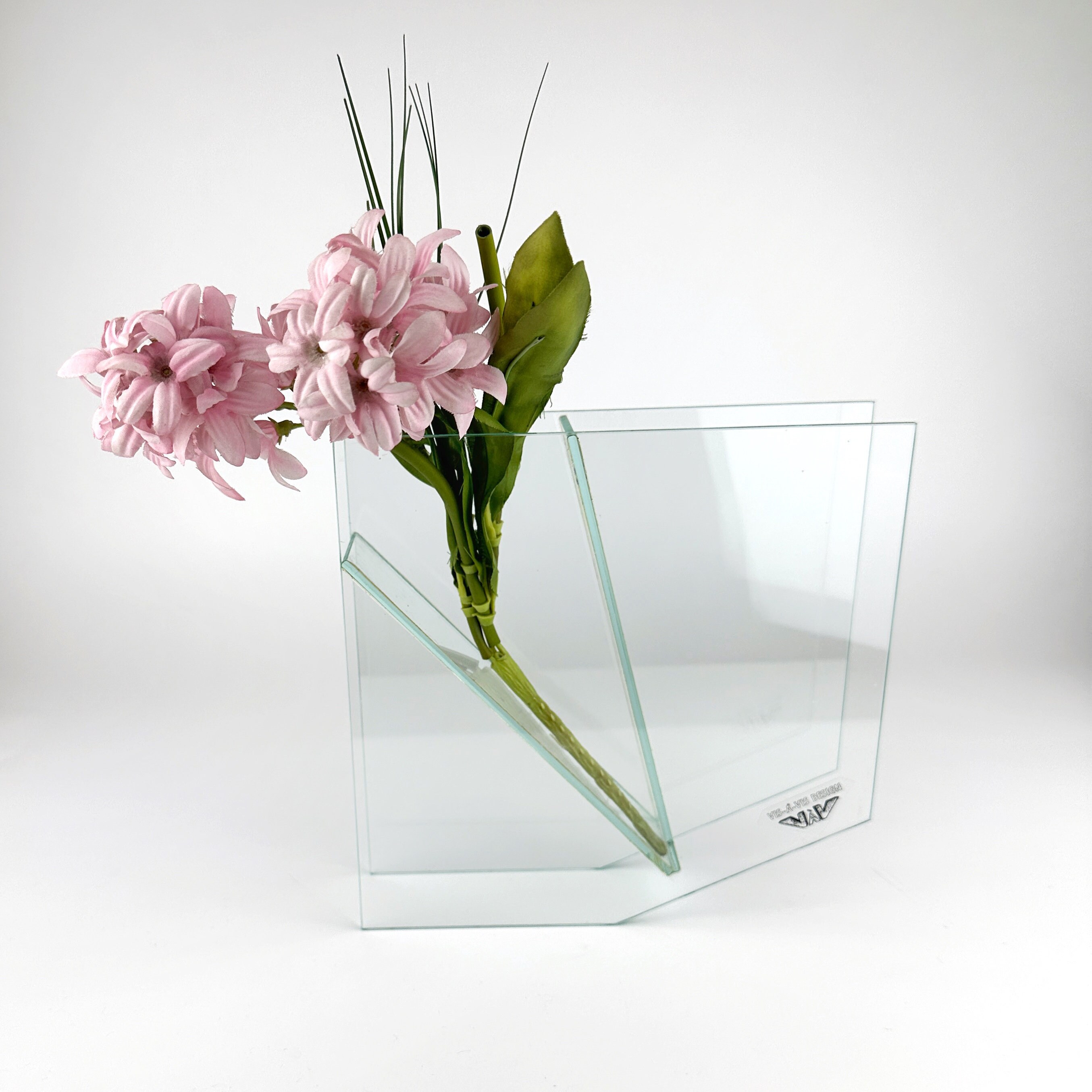 Postmodern Blumenvase Glas 1990er Jahre