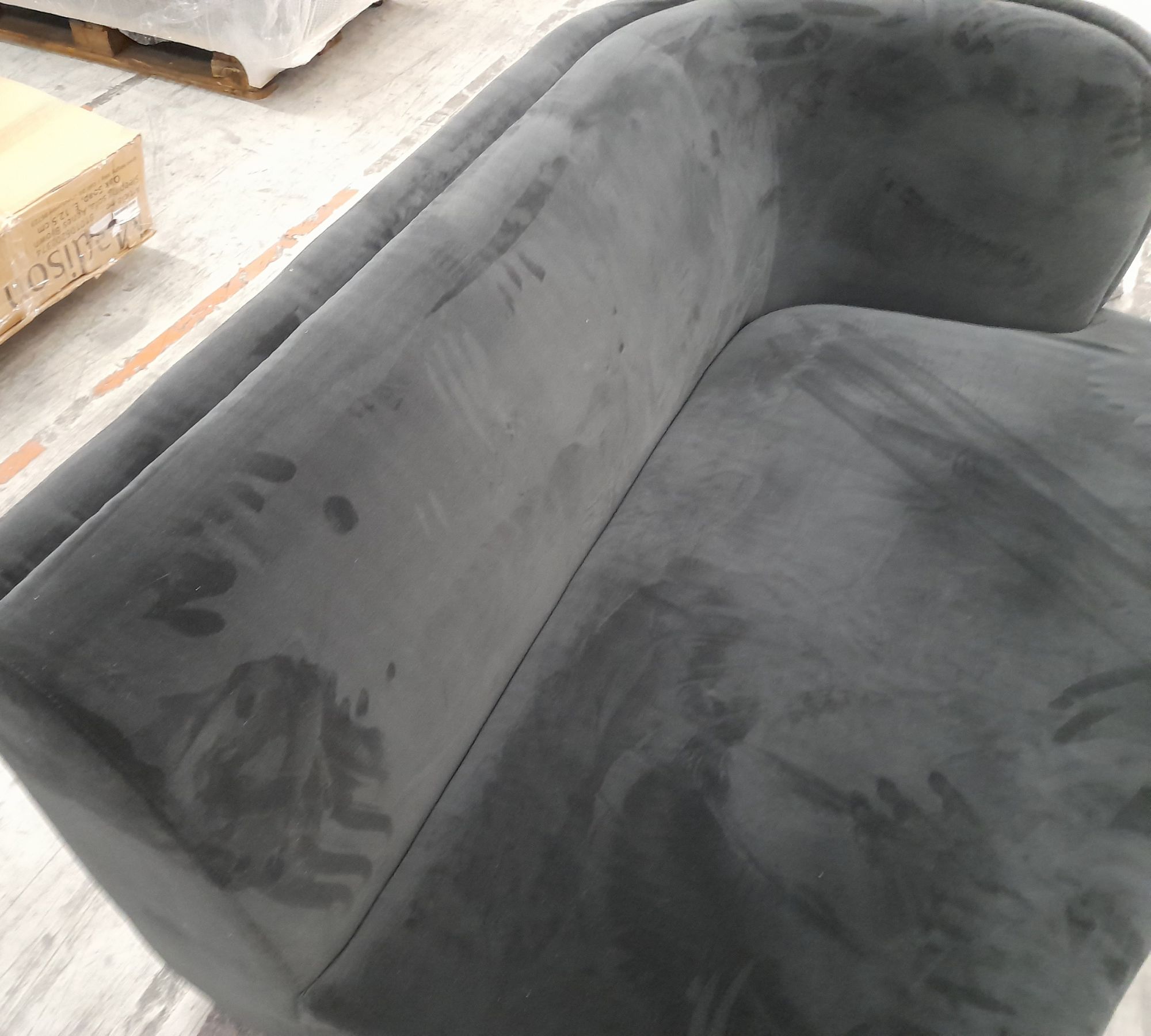 Nora 2-Sitzer Modul Rechts Velour Matt Dark Grey