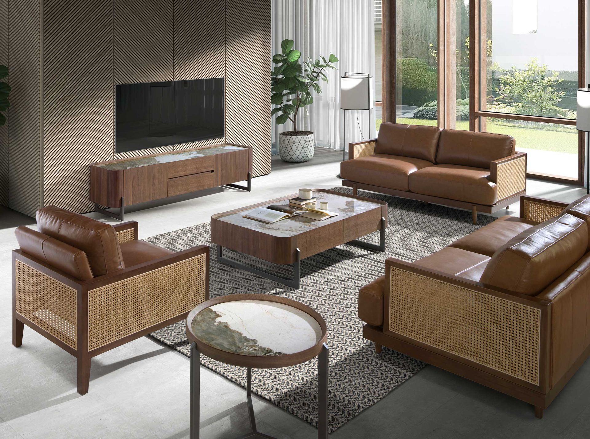 Sessel Leder Braun