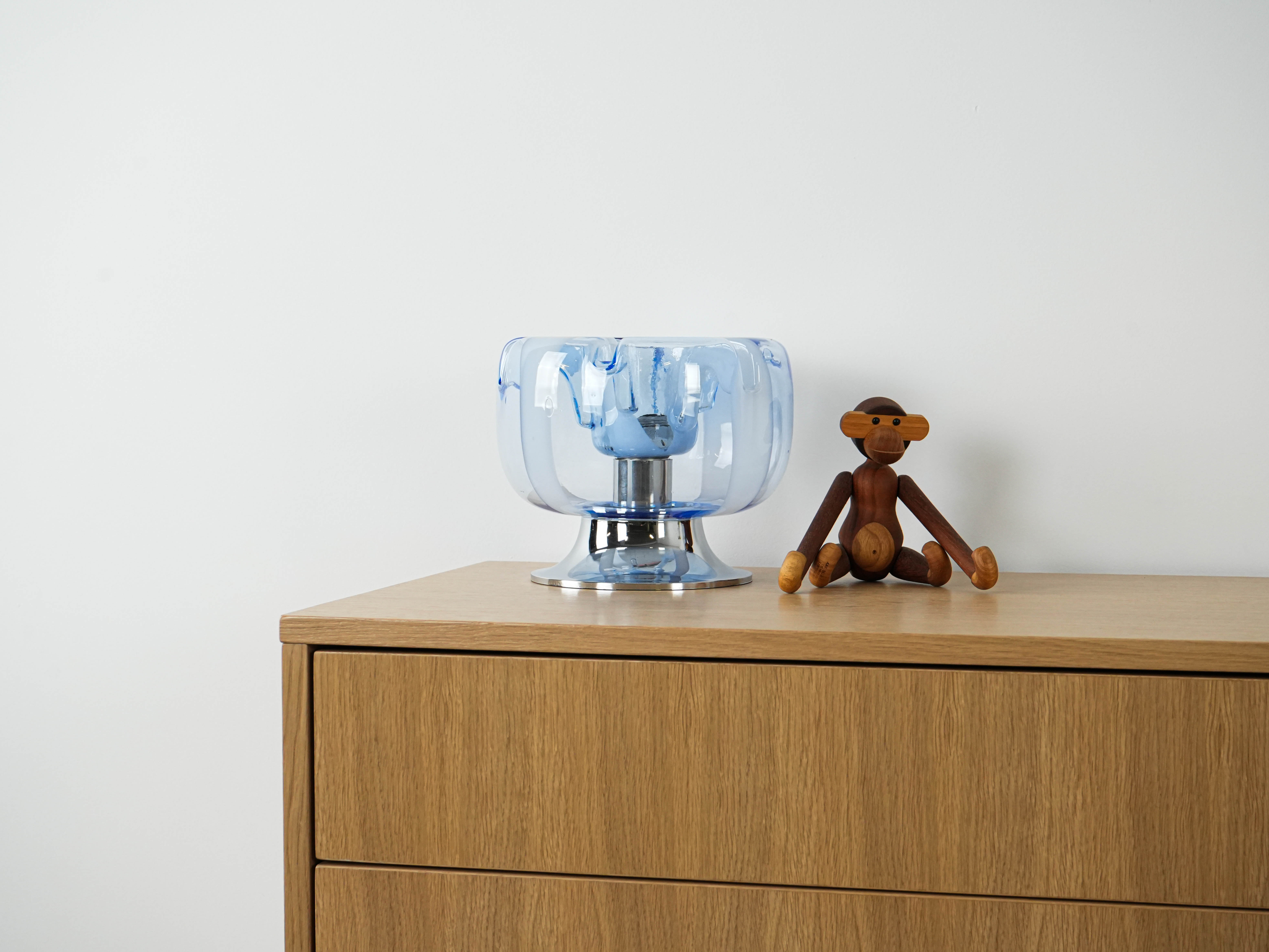 Tischlampe Muranoglas 1970er Jahre