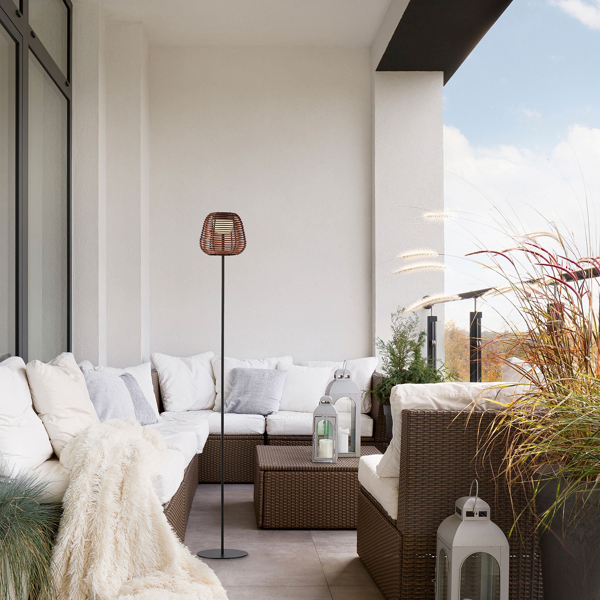 Askia LED floor lamp iron 1-light