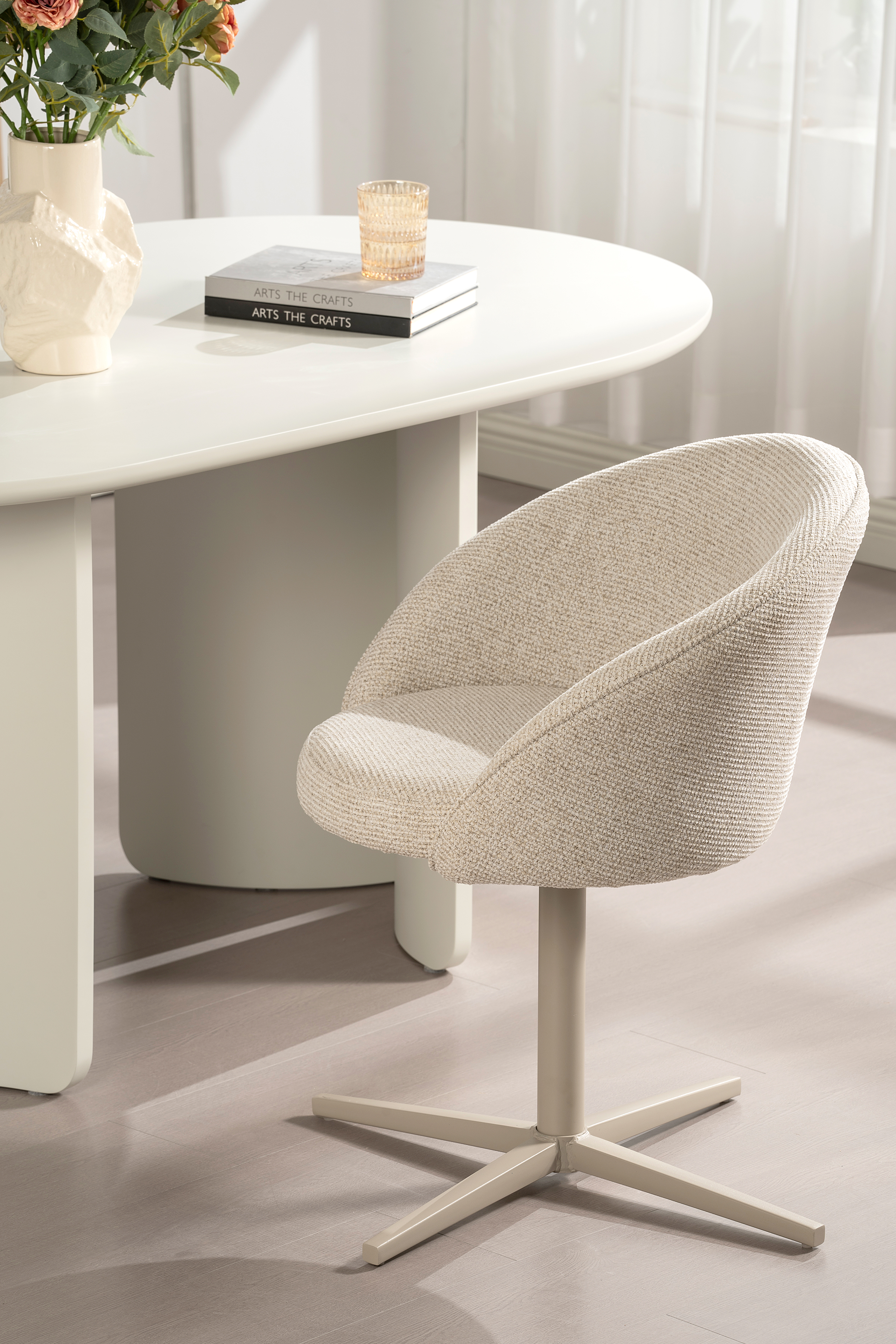 Armchair LECHER Set of 2 Cream White
