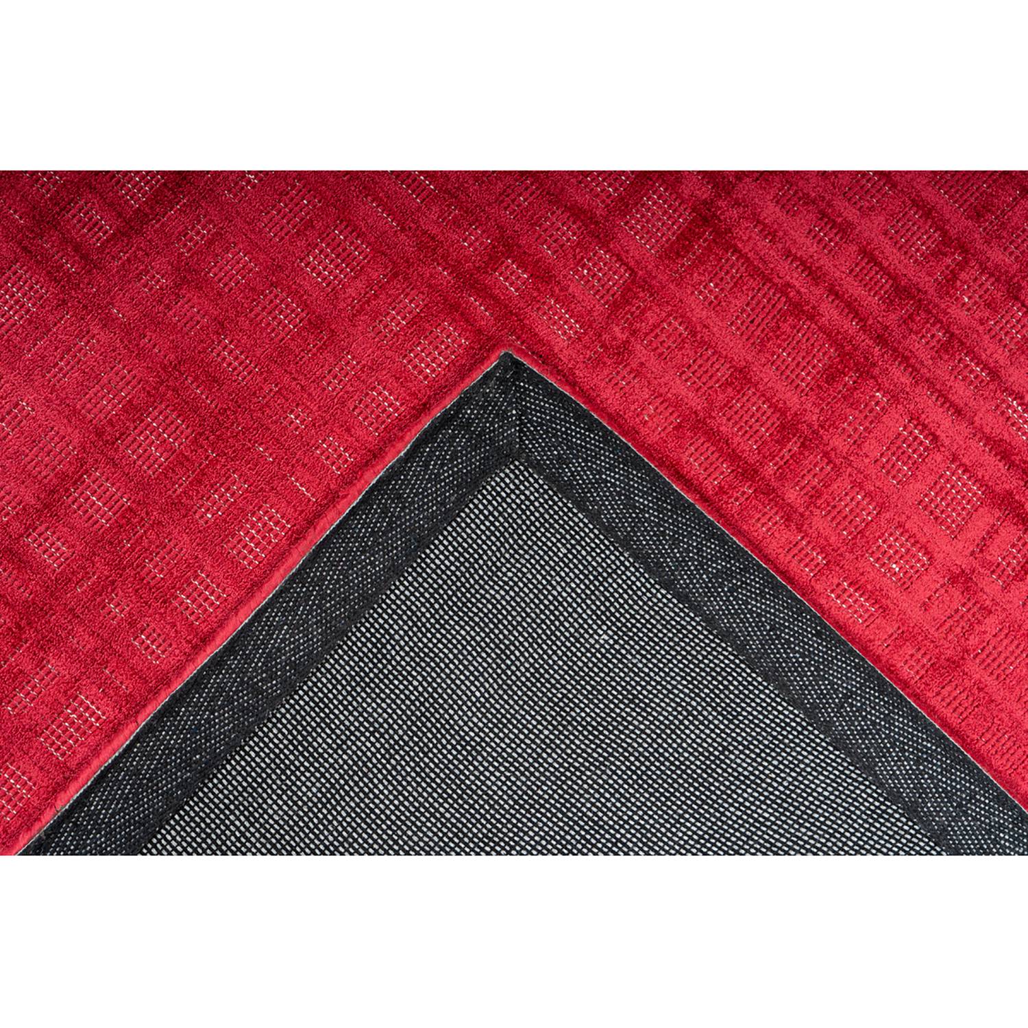 Short pile rug Karma 125 Cherry red