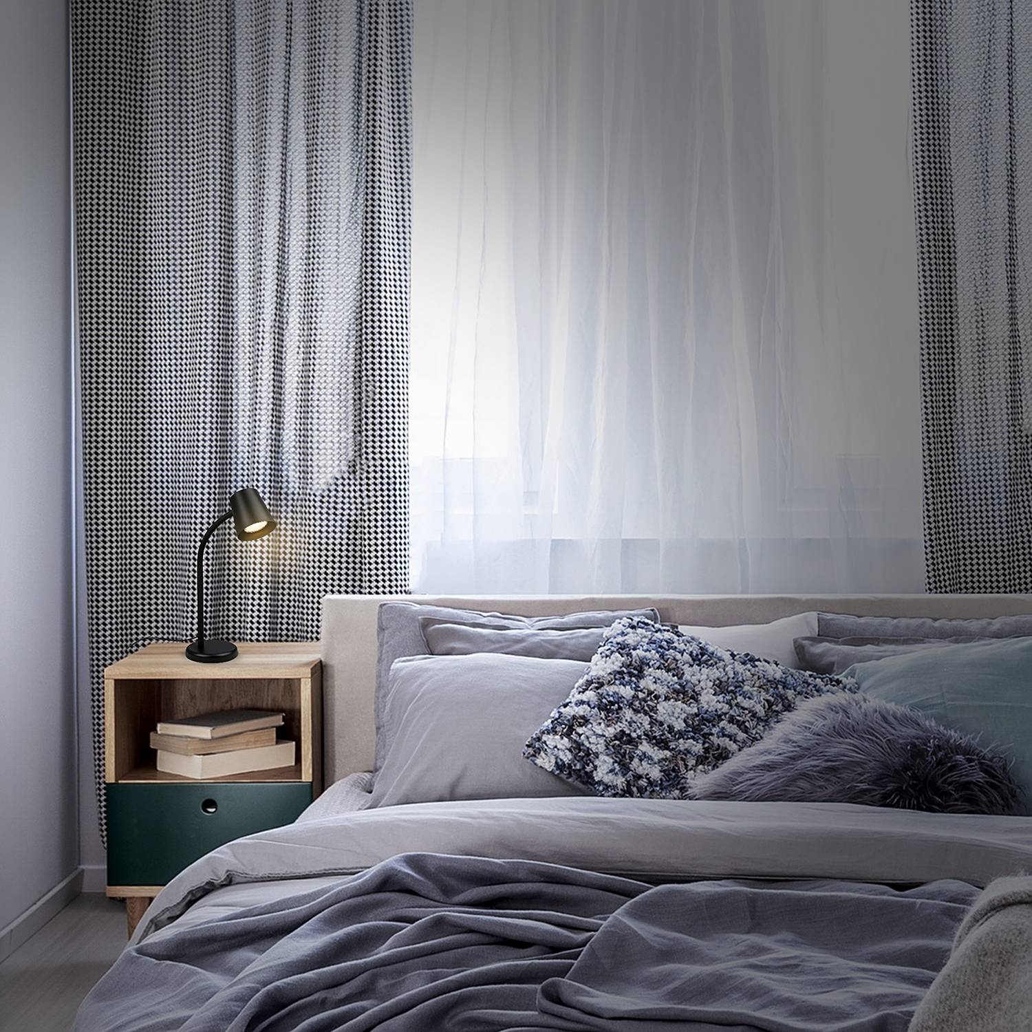 Sallani Table lamp Aluminium Black