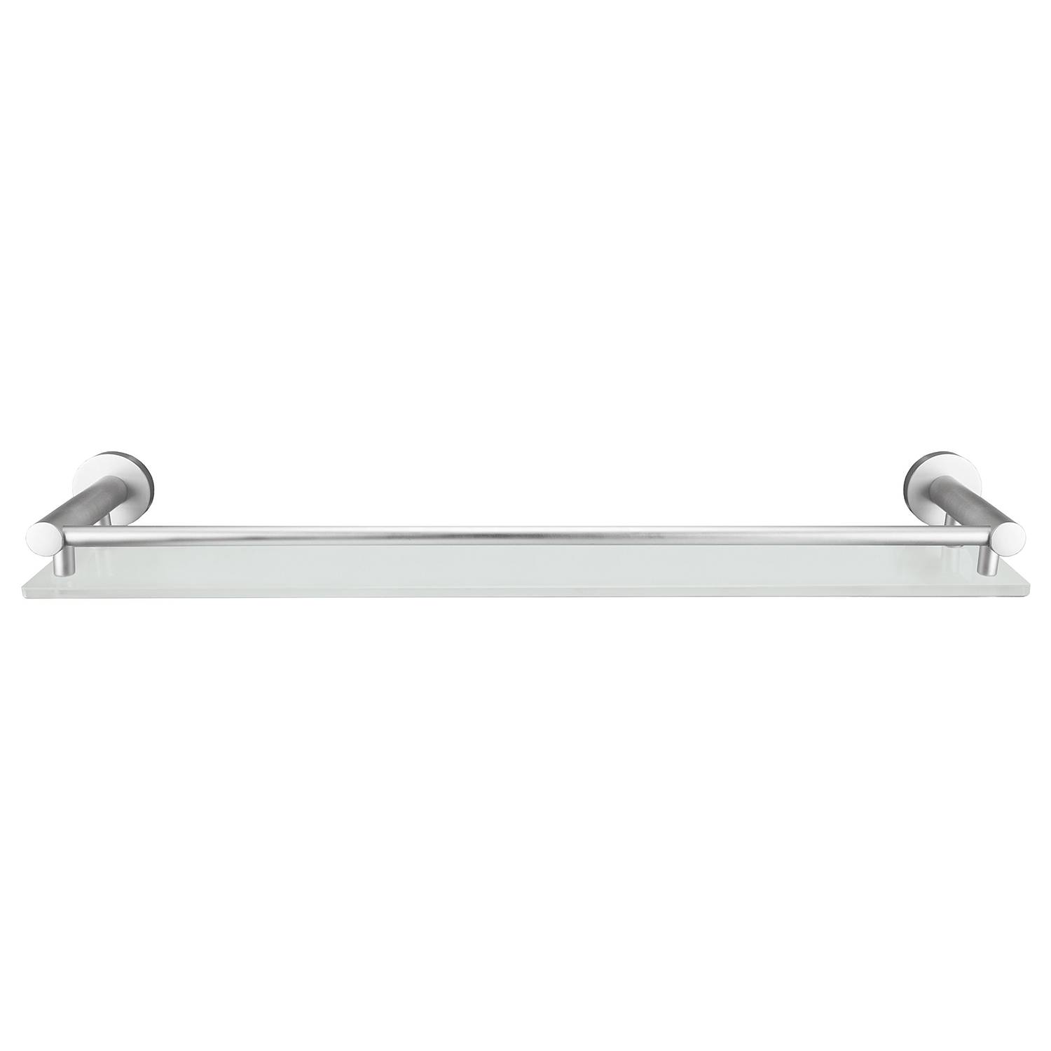 Ablage Apollo Aluminium Glas Silber Milchglas