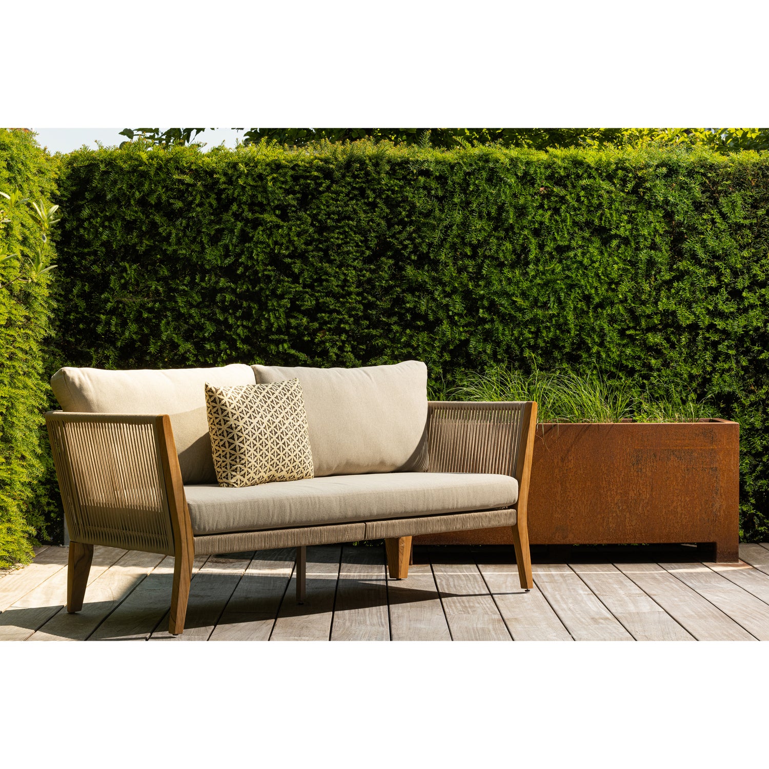 San Remo 3-Sitzer Gartensofa Teakholz Braun