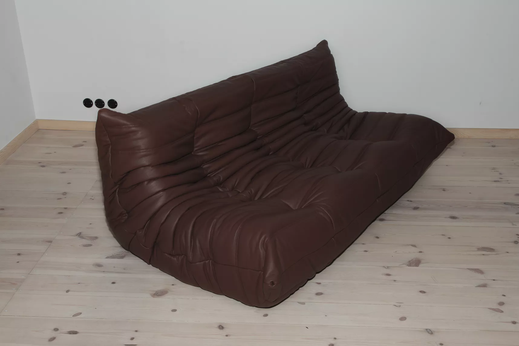 Togo Sofa 3-Sitzer, Ecksofa & Sessel Madras-Leder Braun