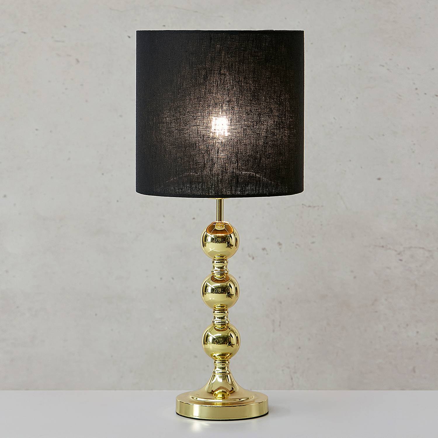 Table lamp Octo Paper Iron Black Brass