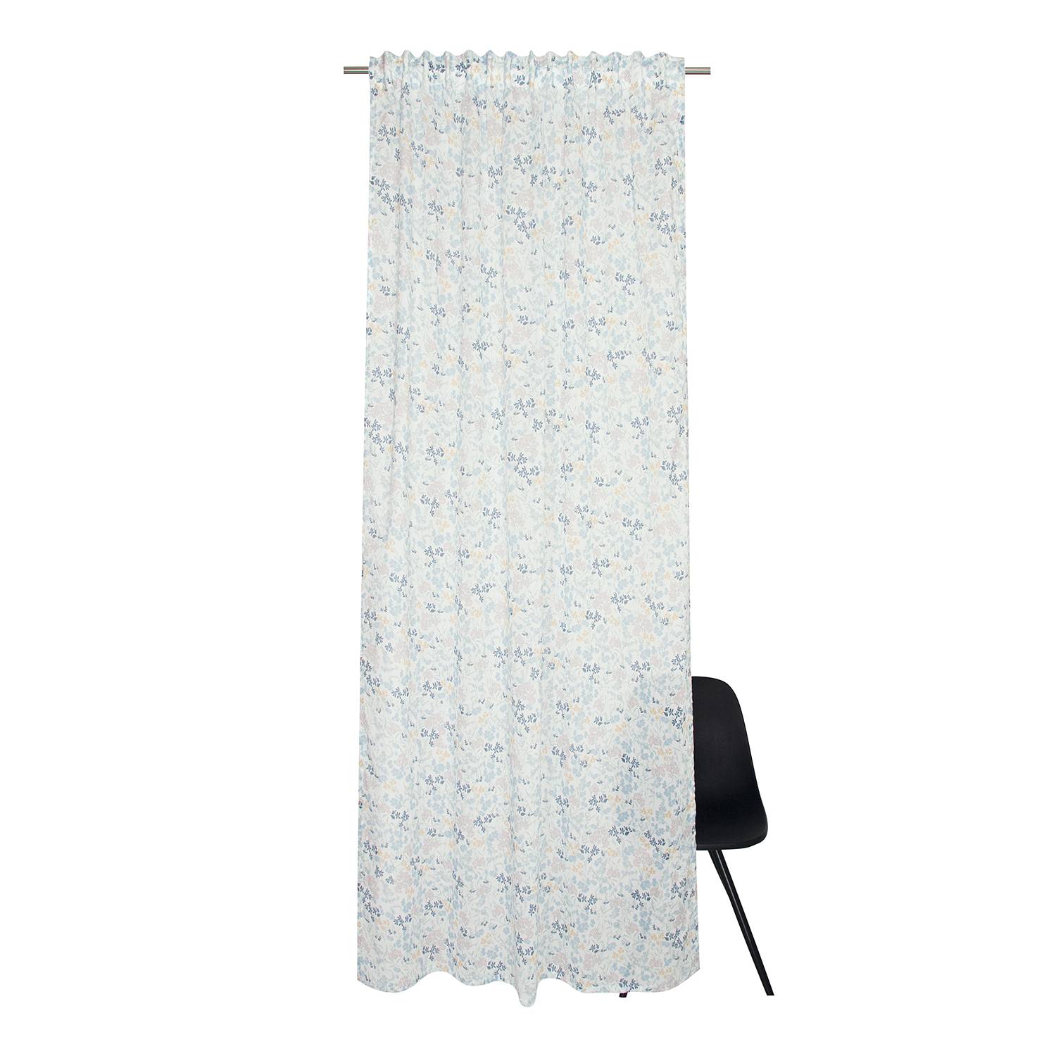 Fertiggardine Leyla Baumwolle Blau