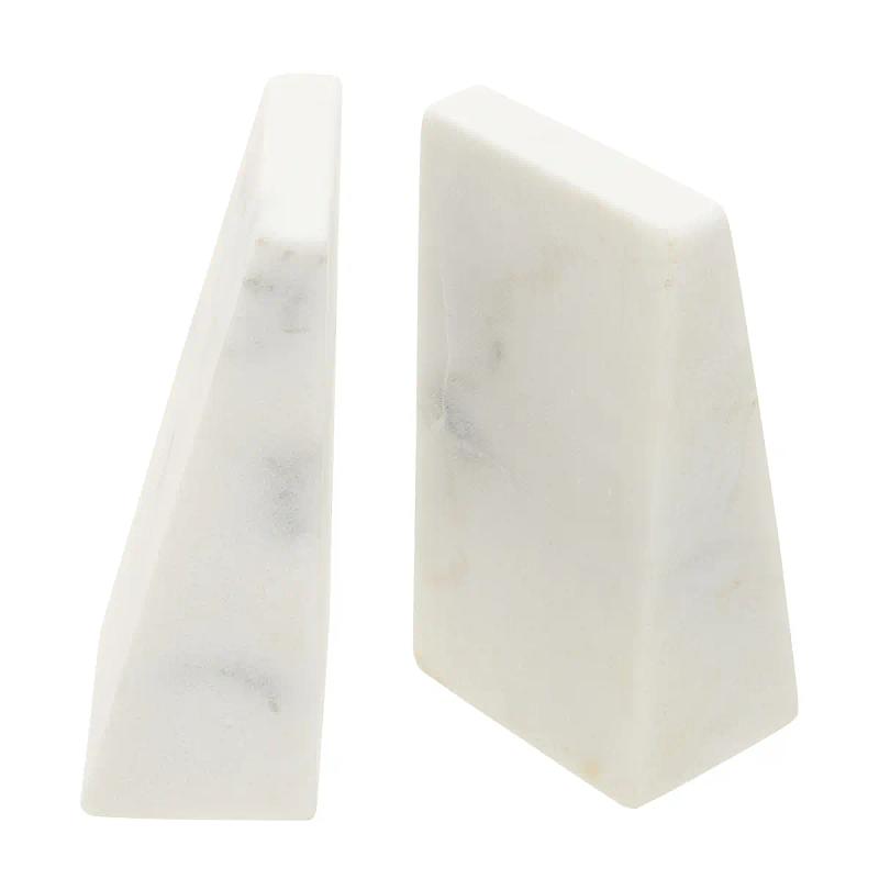 2x Marris White Marble Buchstützen
