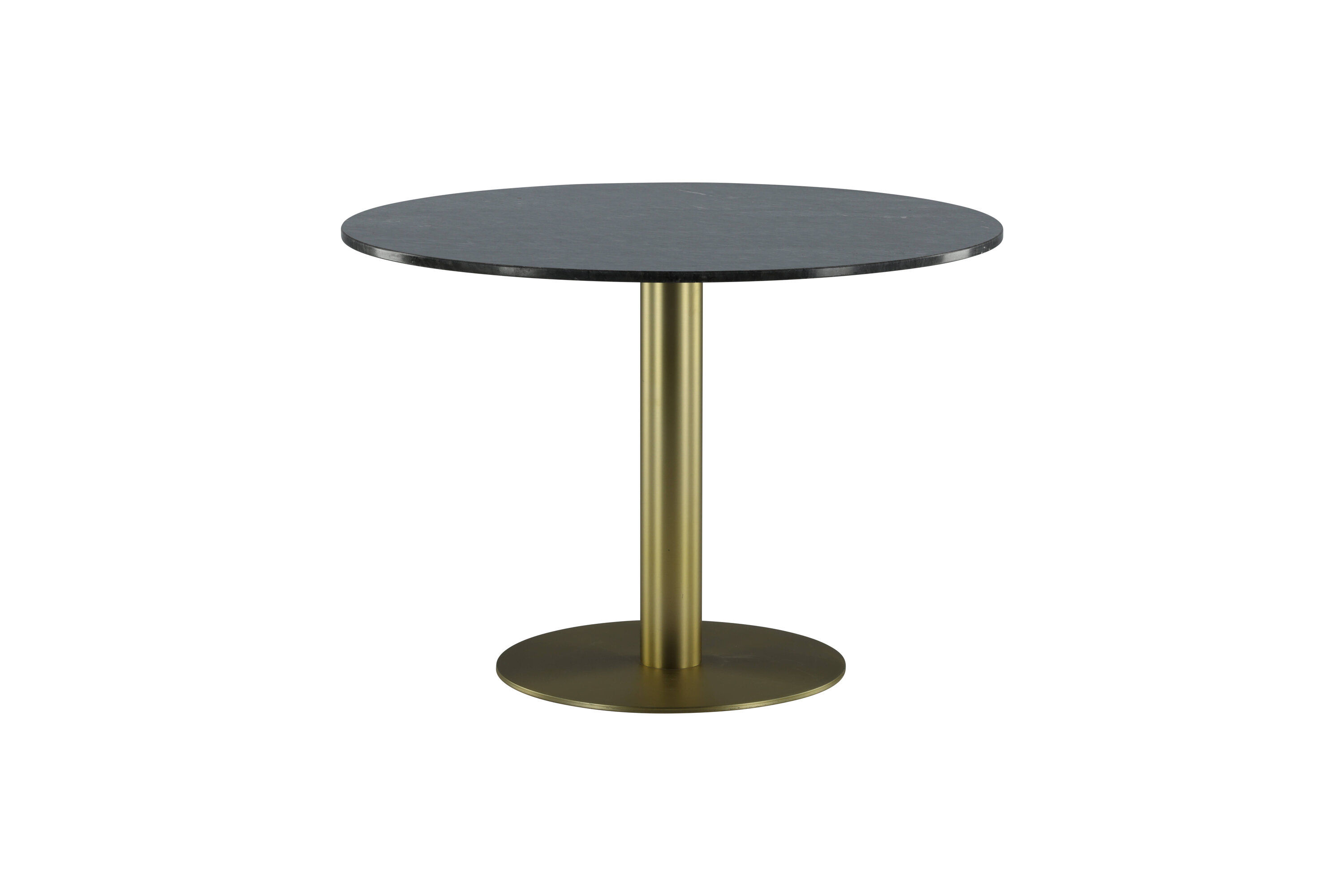 Estelle Dining Table Grey Marble Brass Ø106cm