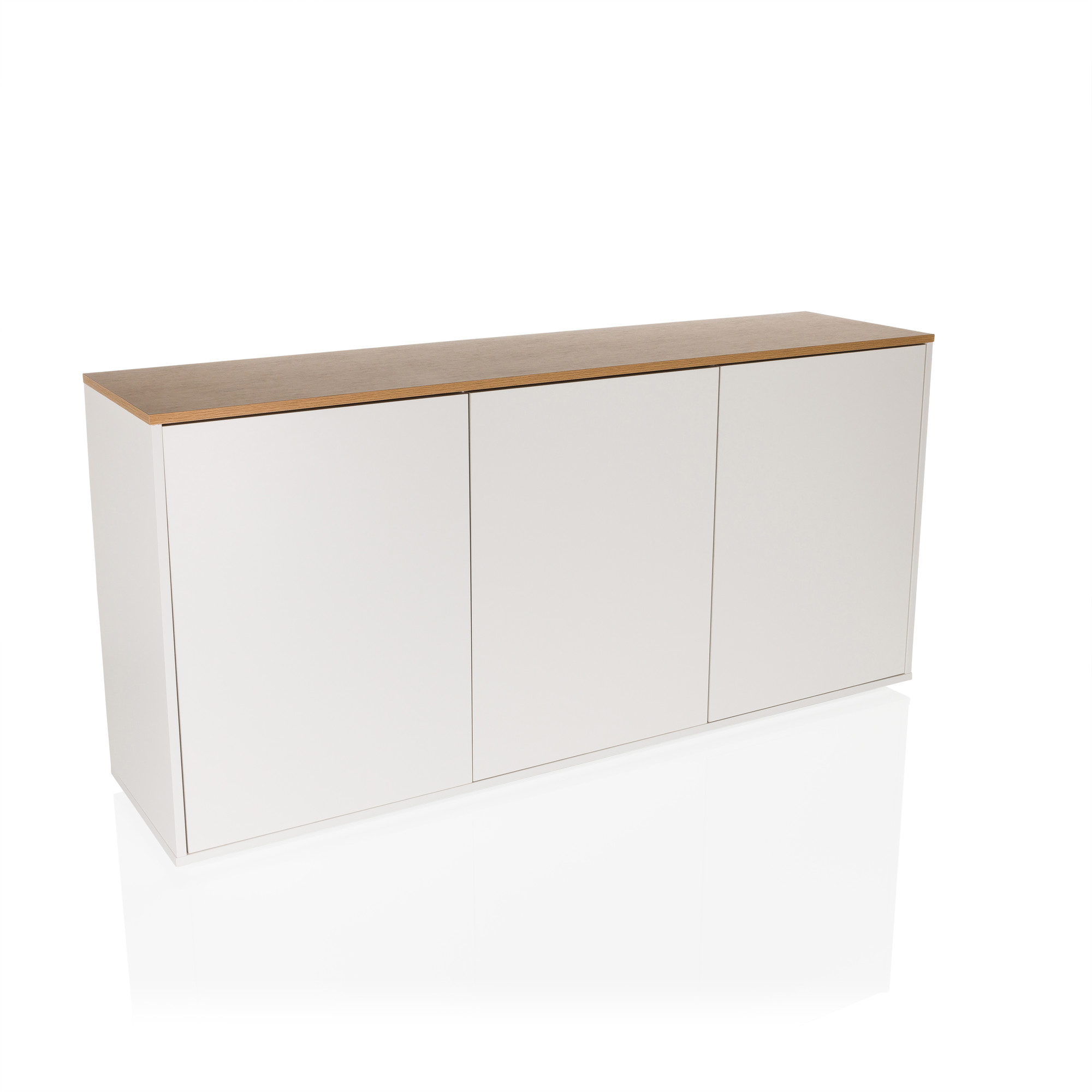 Kelo S Sideboard mit 3 Türen Eiche Weiß