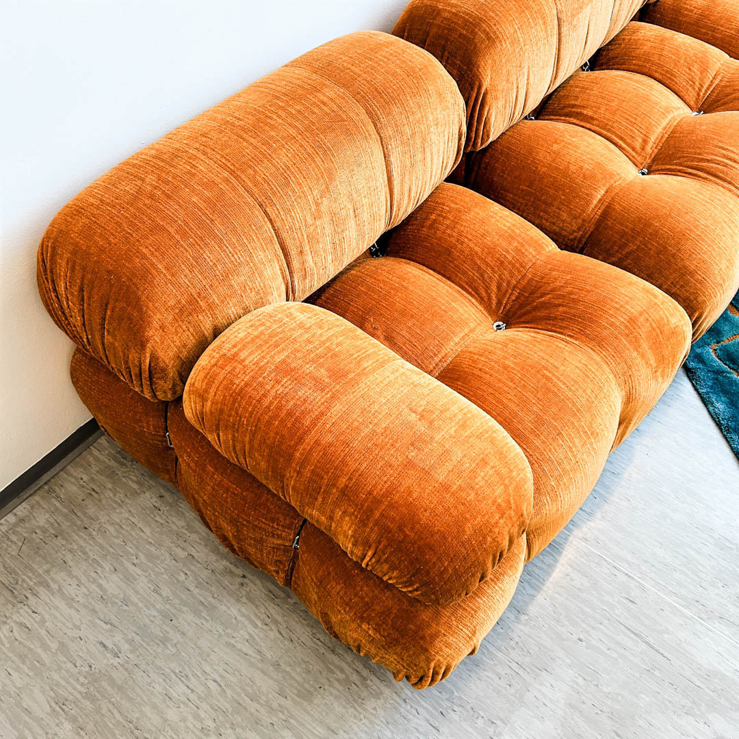 Camaleonda Sofa Chenille Stoff Orange Curry