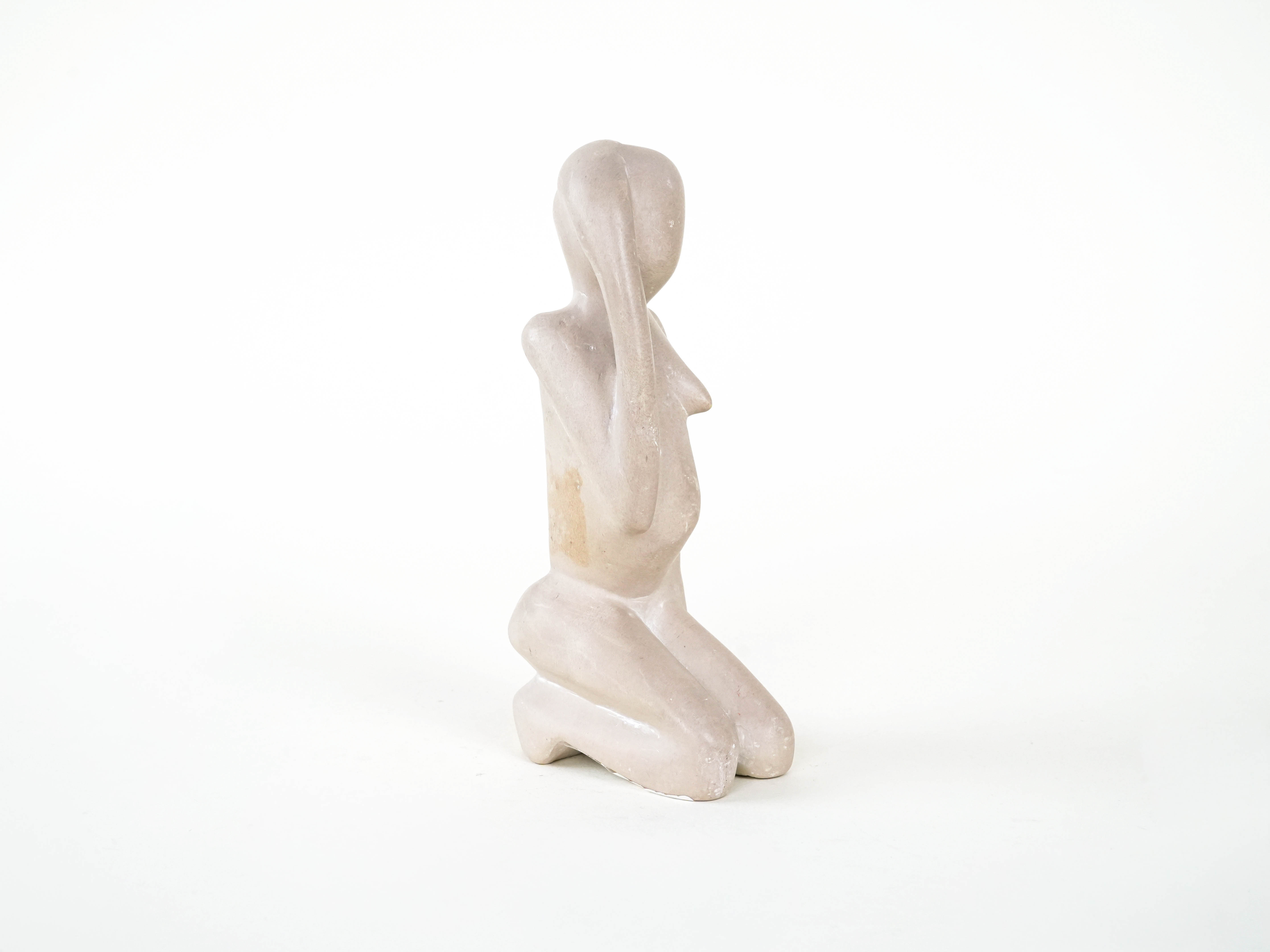 Steinfigur Modernistisch Creme 1980er Jahre