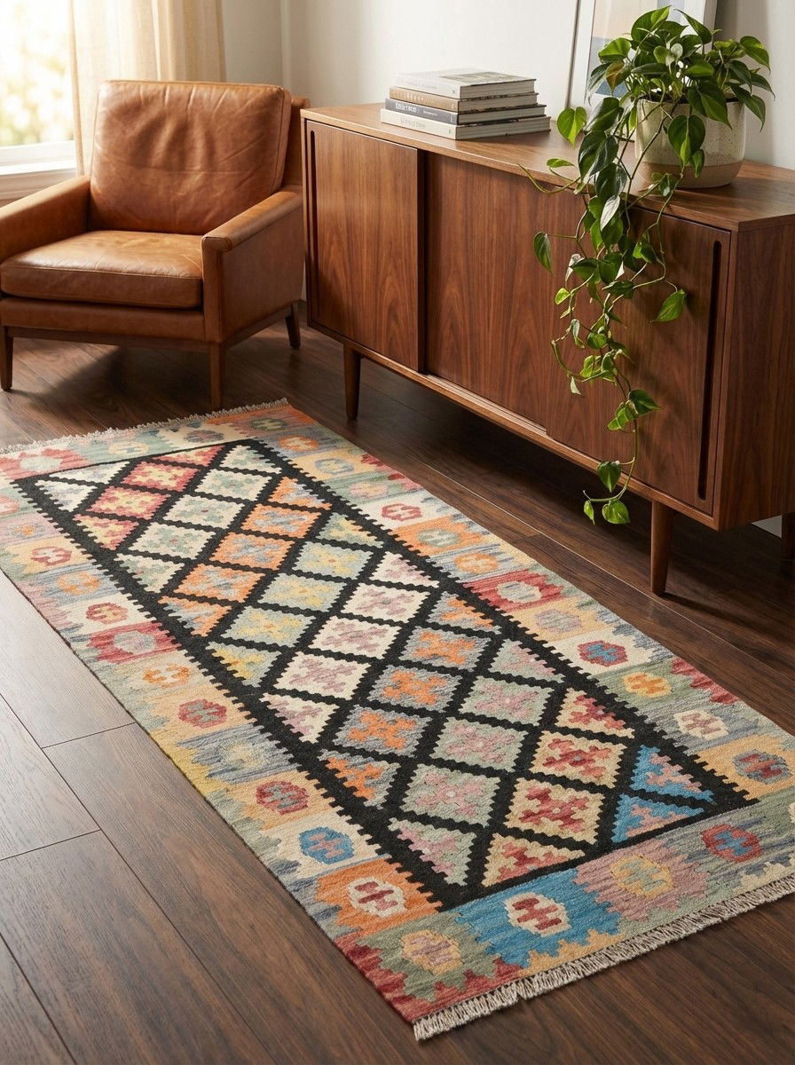 Kelim Gashgai Wool Multicolored