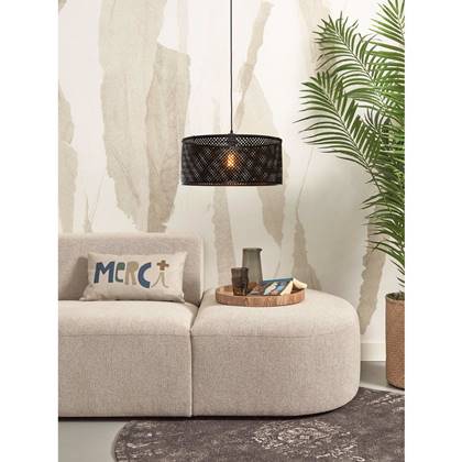 Java Pendant Lamp Bamboo Black