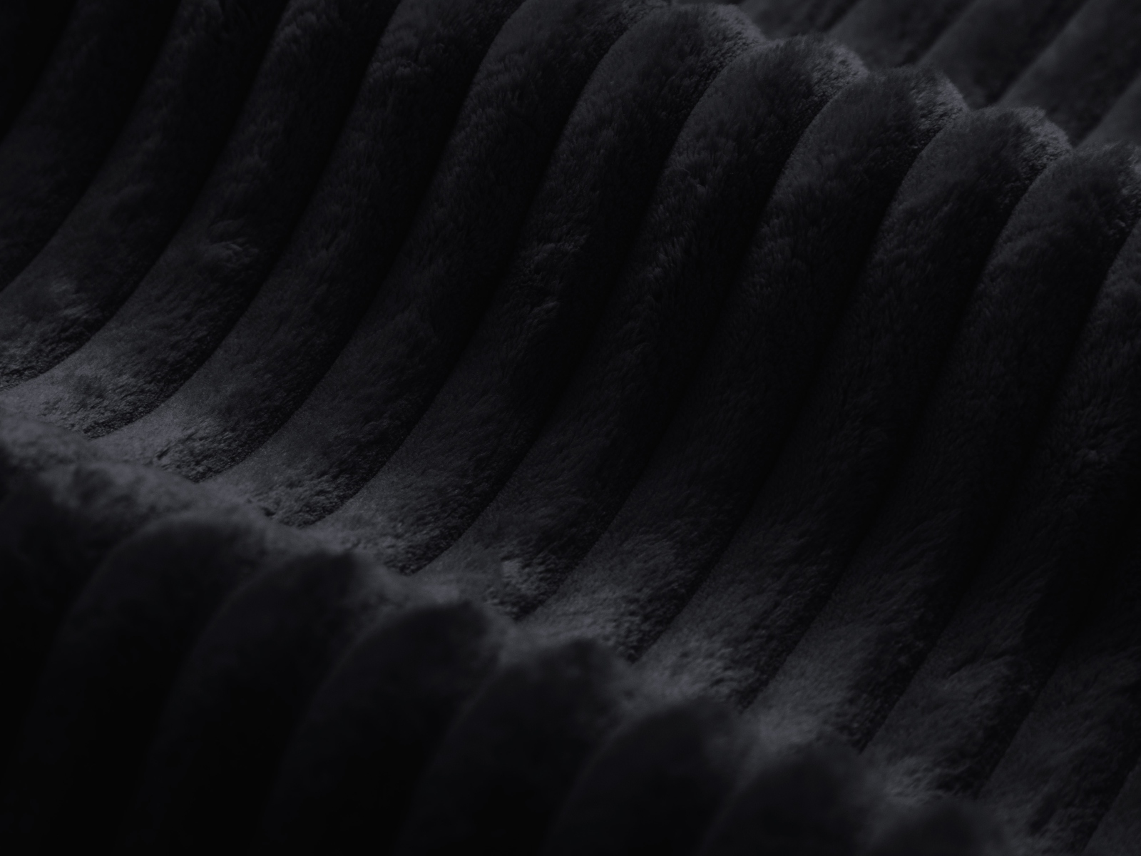  Pouf Dia Samt 1Sitzer Schwarz