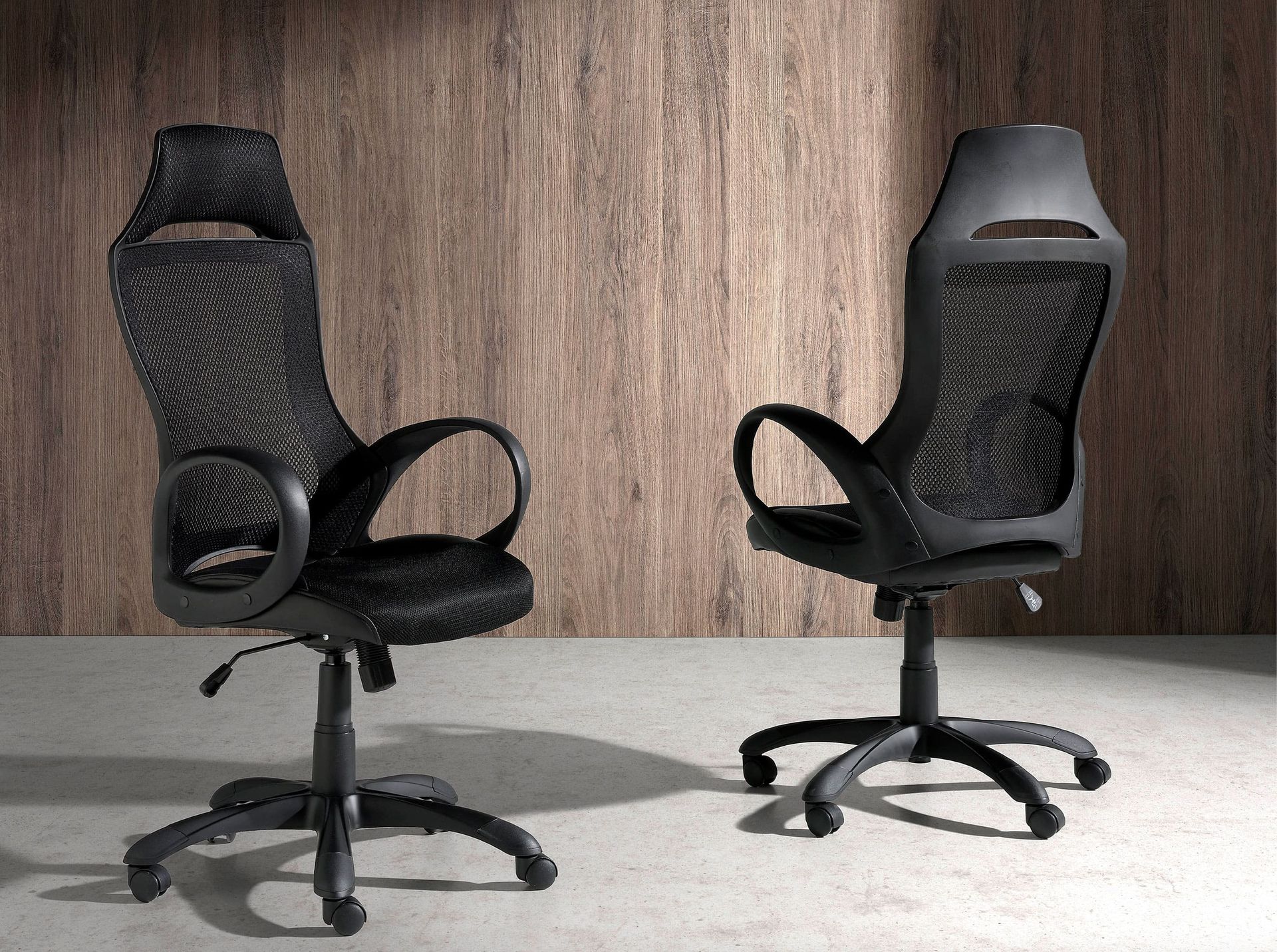 Office chair Swivel Mesh fabric Black