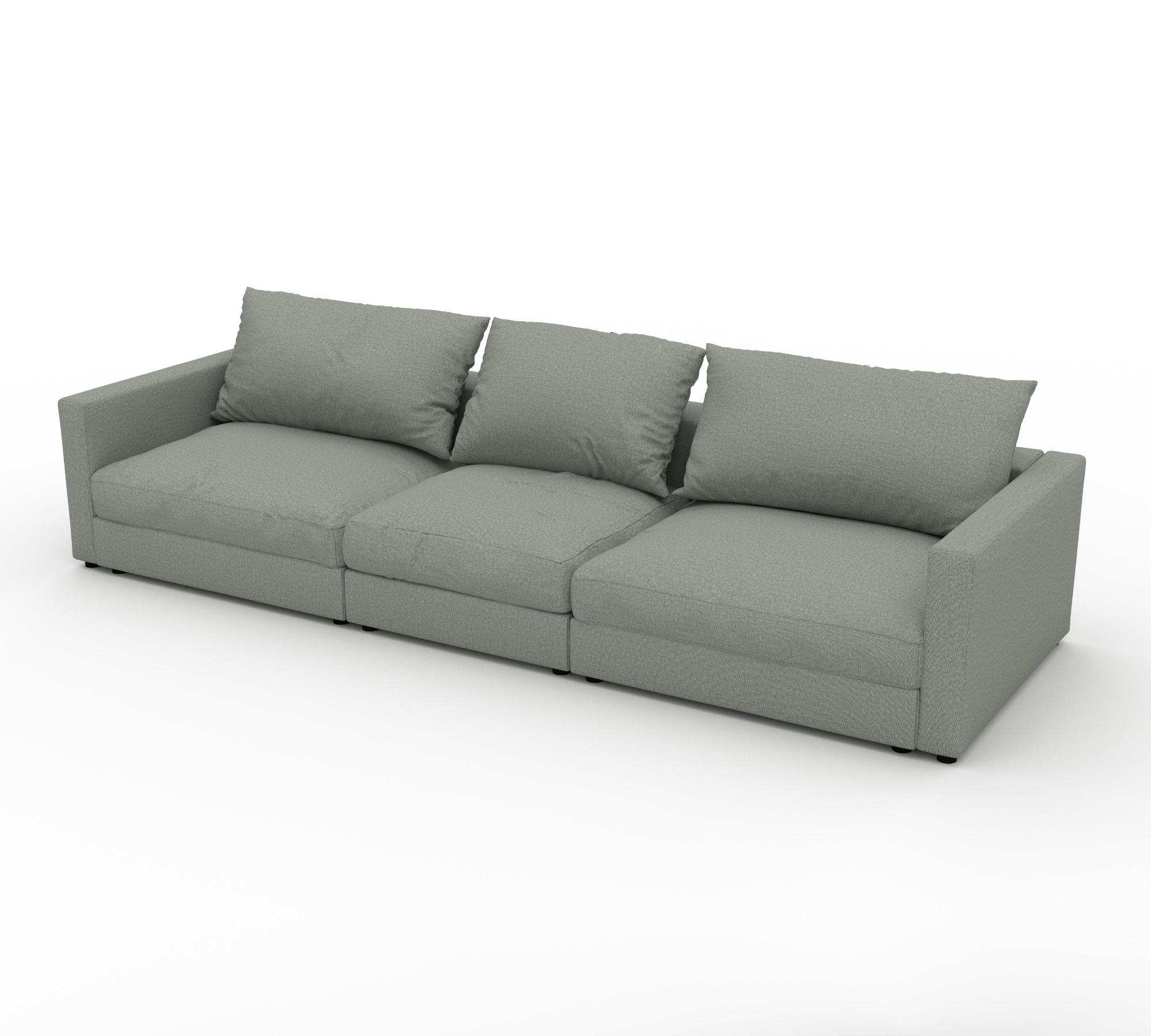 Flayr 3-Sitzer Sofa Webstoff Schiefergrau