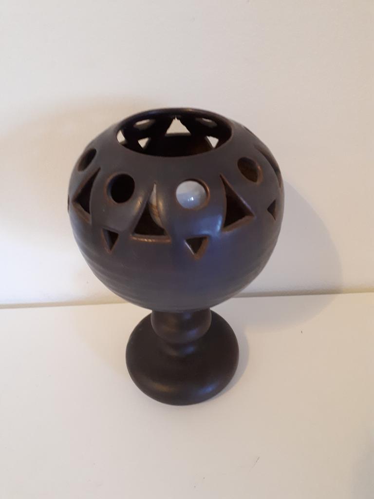 Vintage Pilzlampe Keramik 1970er Jahre